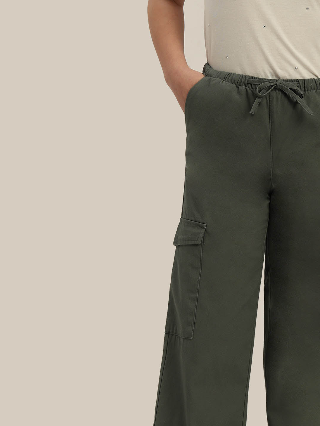 GIRLS Olive Green Cargo Pants