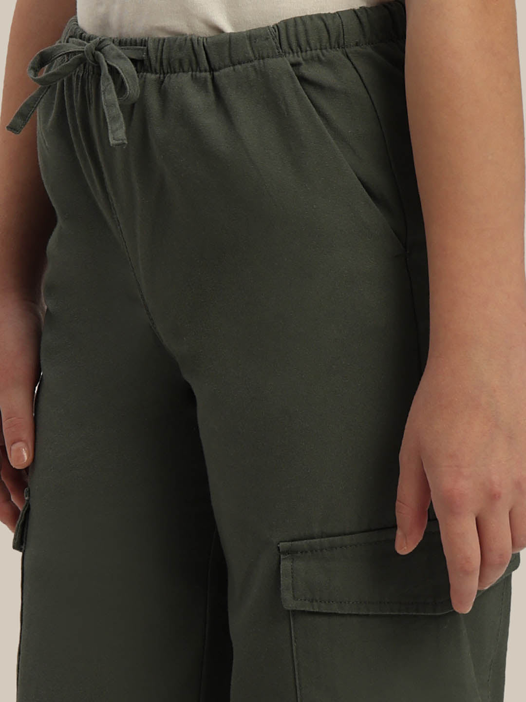 GIRLS Olive Green Cargo Pants