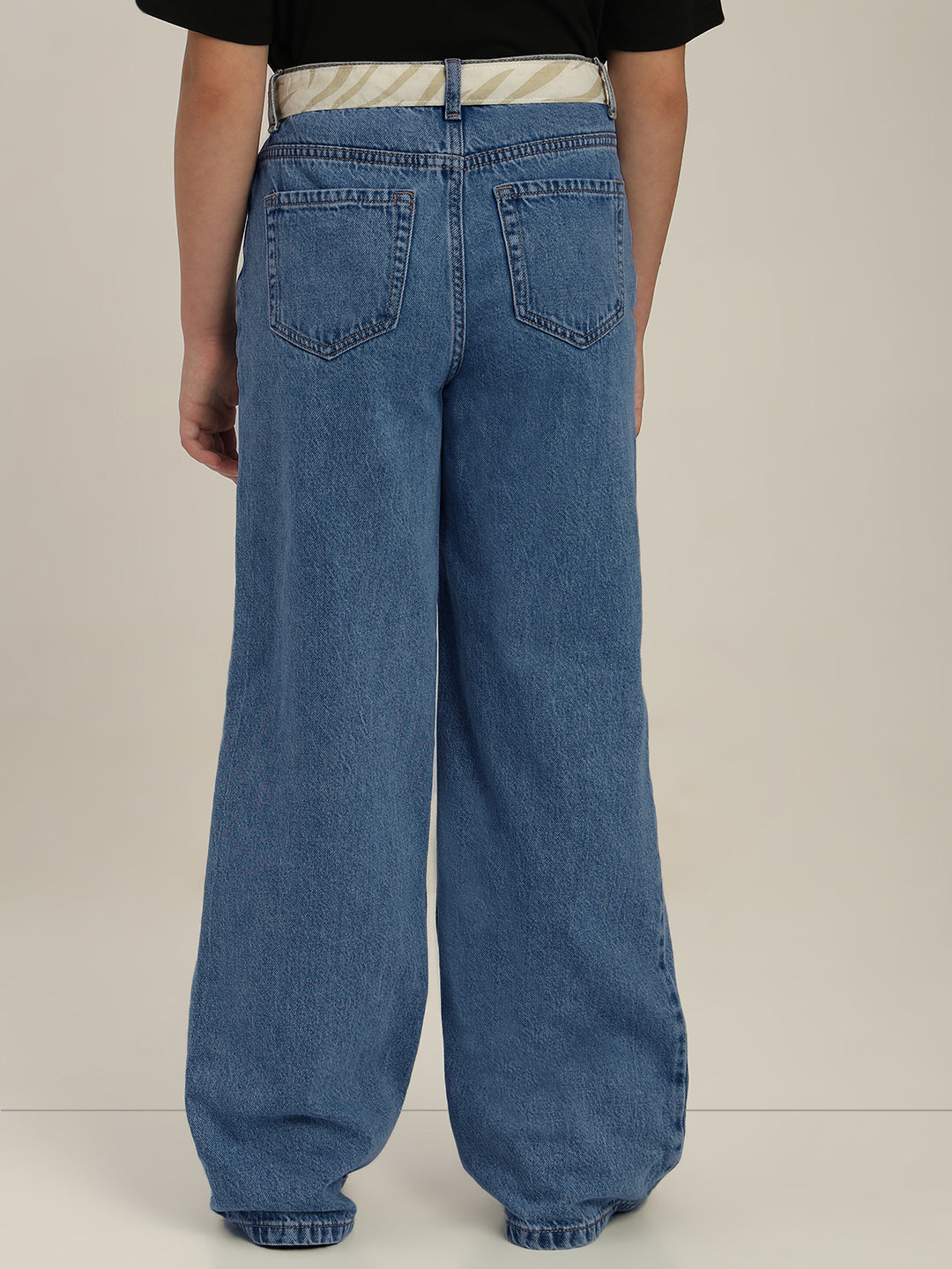 GIRLS Blue Wide Leg Jeans