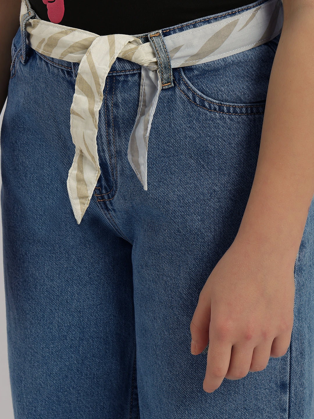 GIRLS Blue Wide Leg Jeans