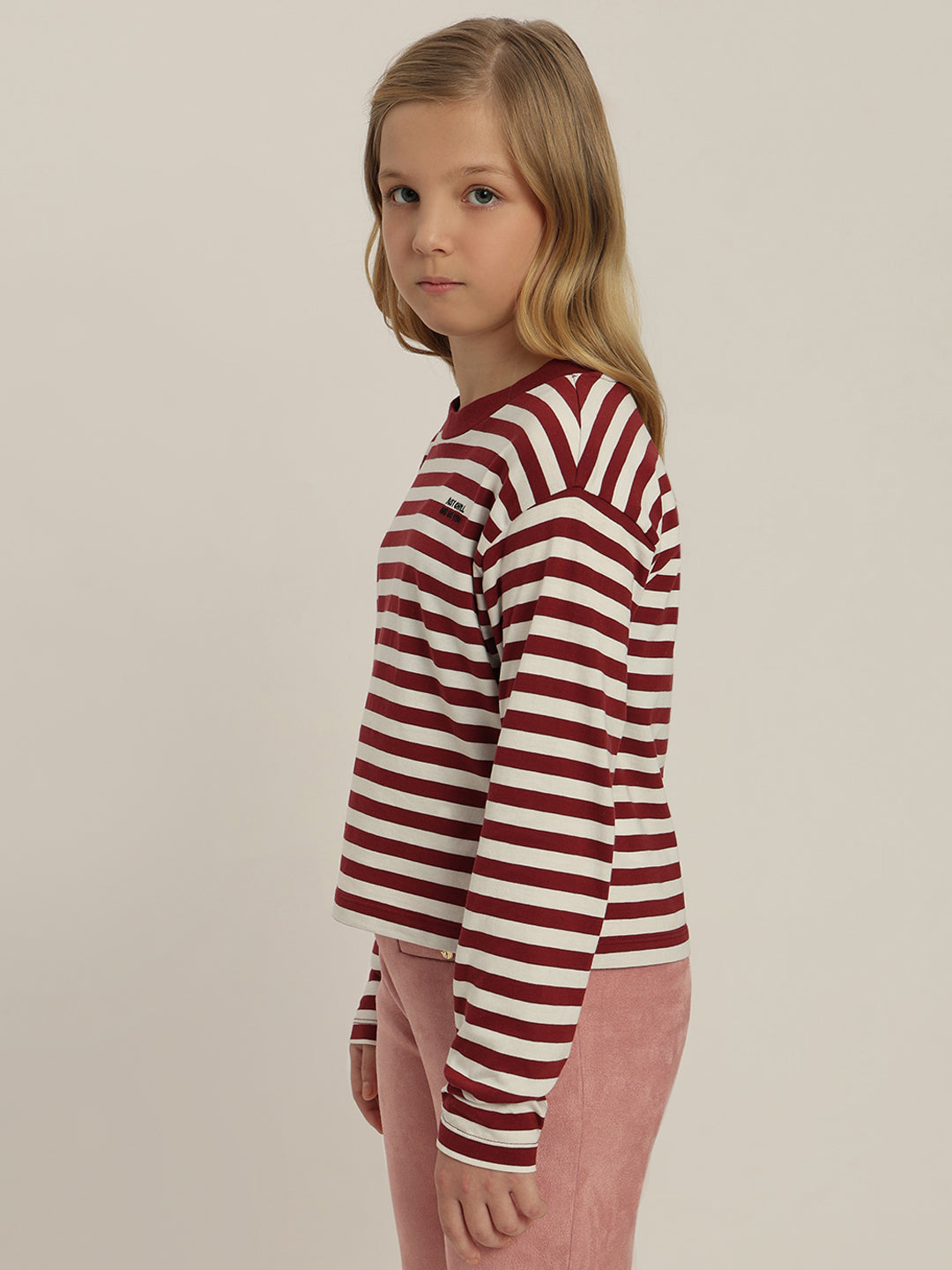 GIRLS White Striped Short Top