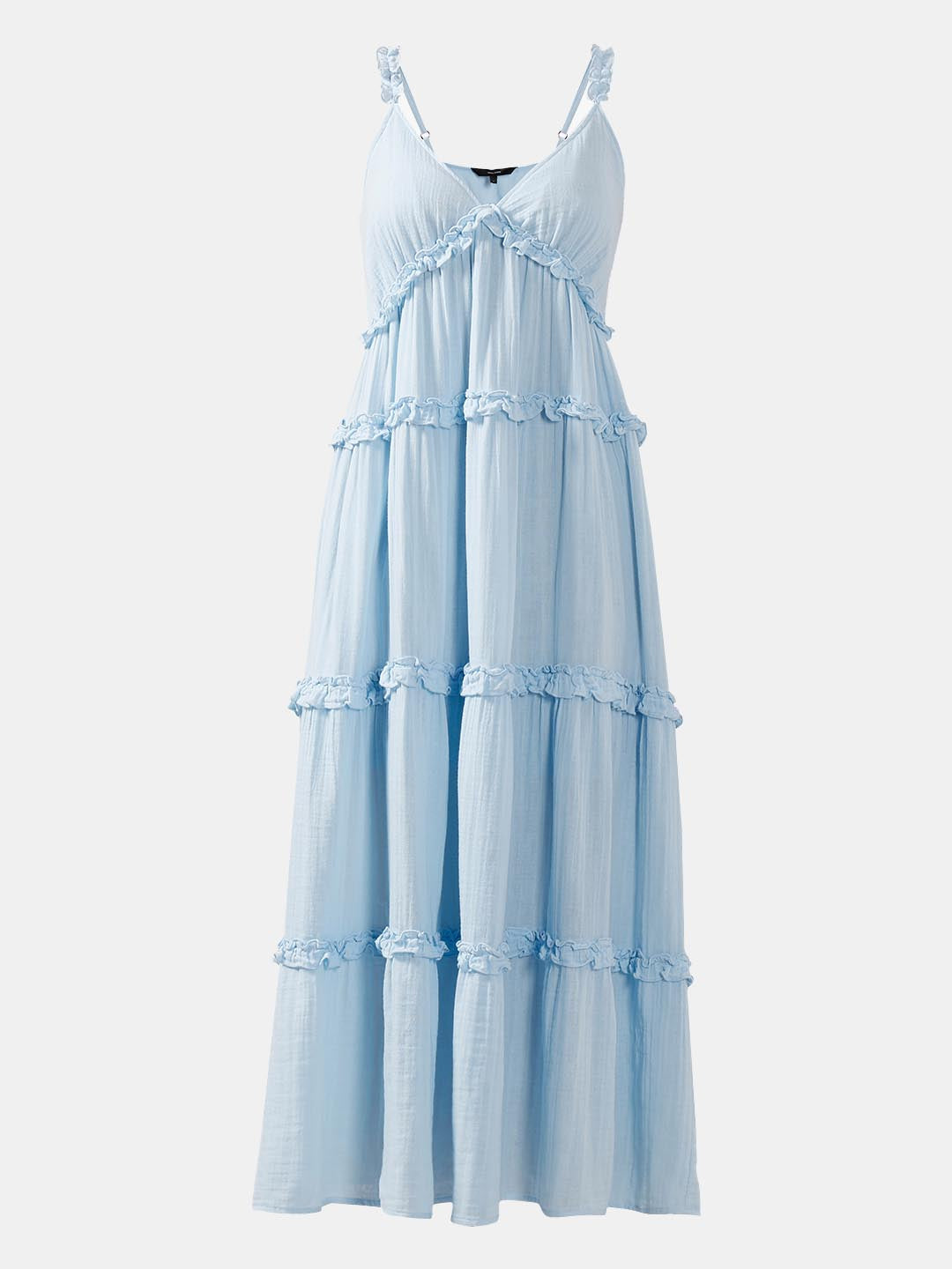 Vero Moda Blue Organic Cotton Midi Dress