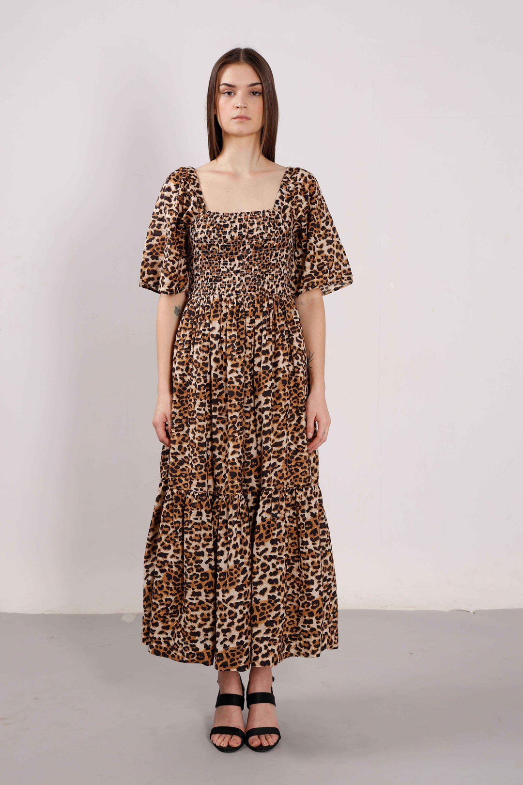 Vero Moda Brown Animal Print Dress
