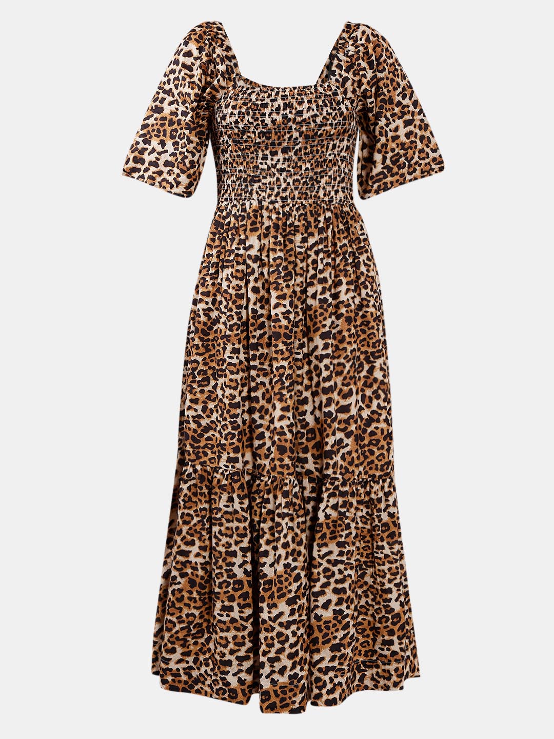 Vero Moda Brown Animal Print Dress