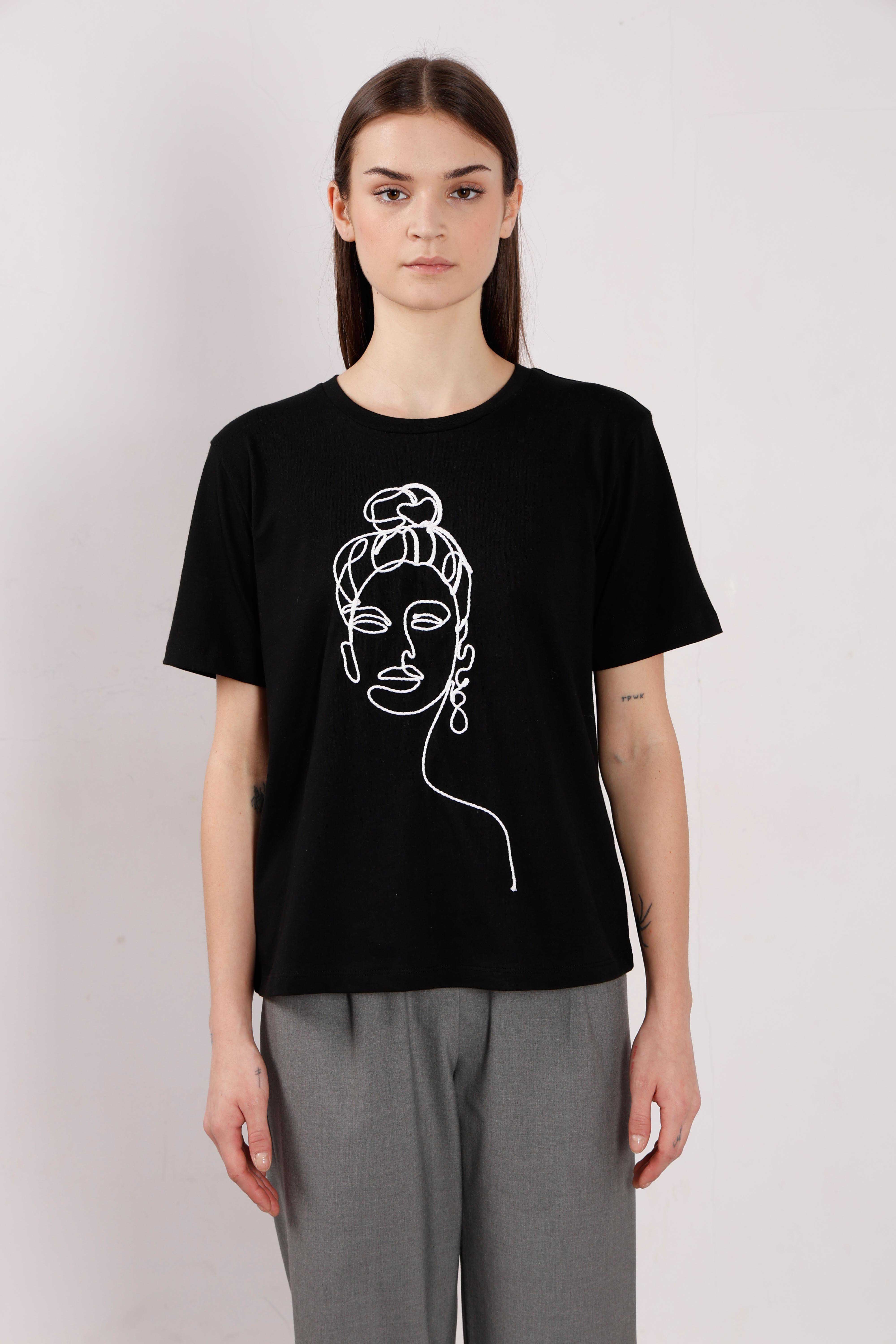 Vero Moda Black Cotton T-Shirt