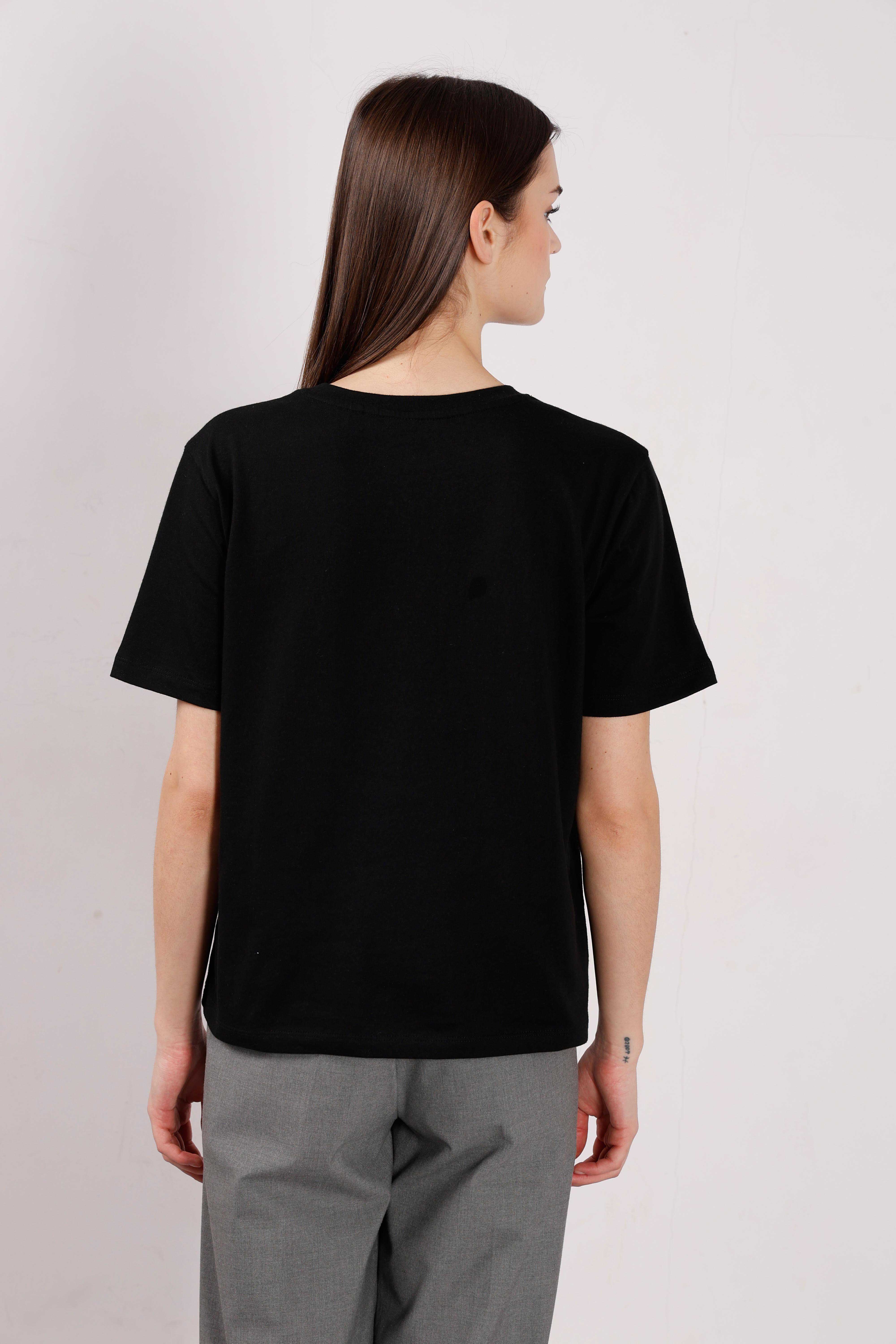Vero Moda Black Cotton T-Shirt