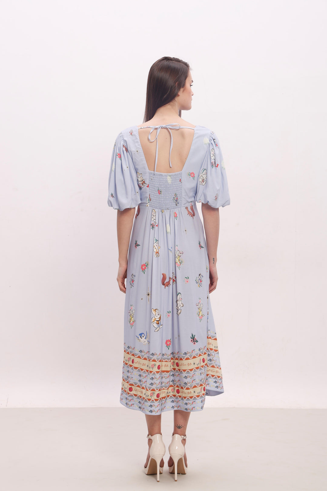 Vero Moda Blue Printed Midi Dress