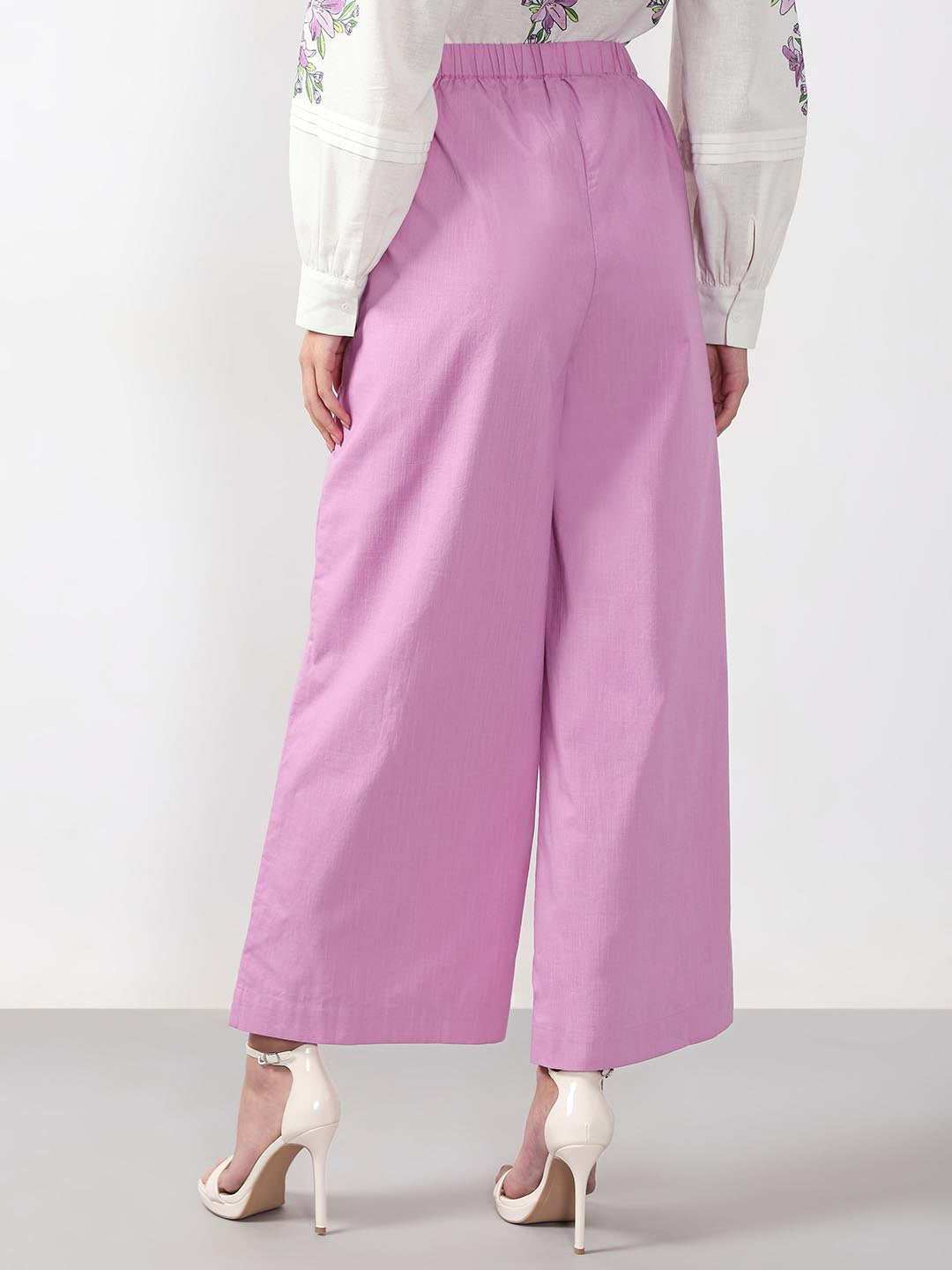 Vero Moda Purple High Rise Flared Pants