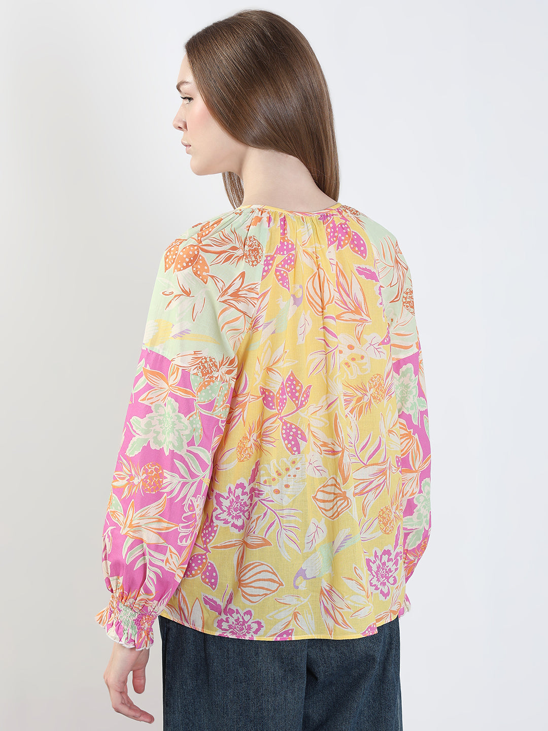 VERO MODA Purple Floral Print Top