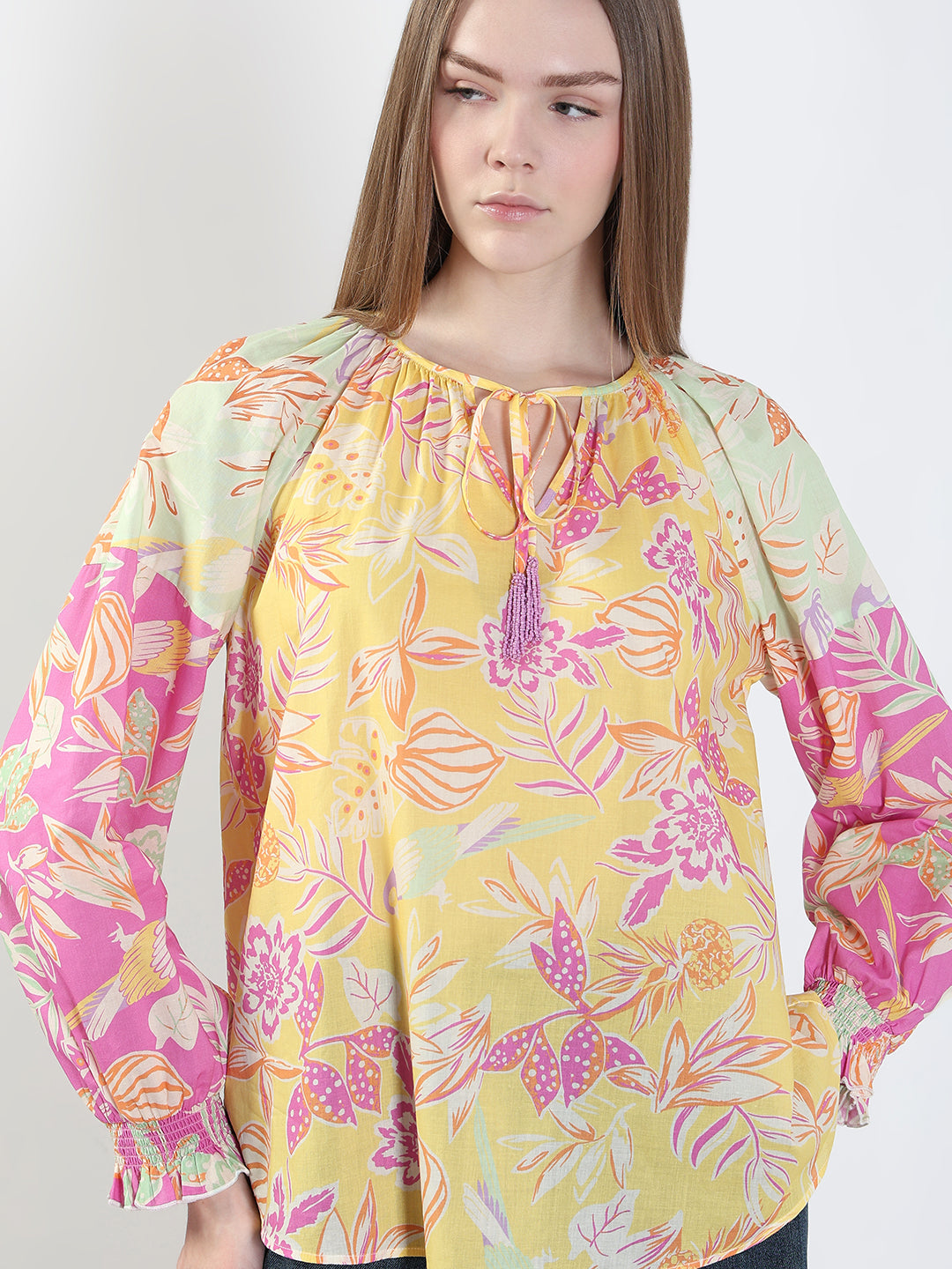 VERO MODA Purple Floral Print Top