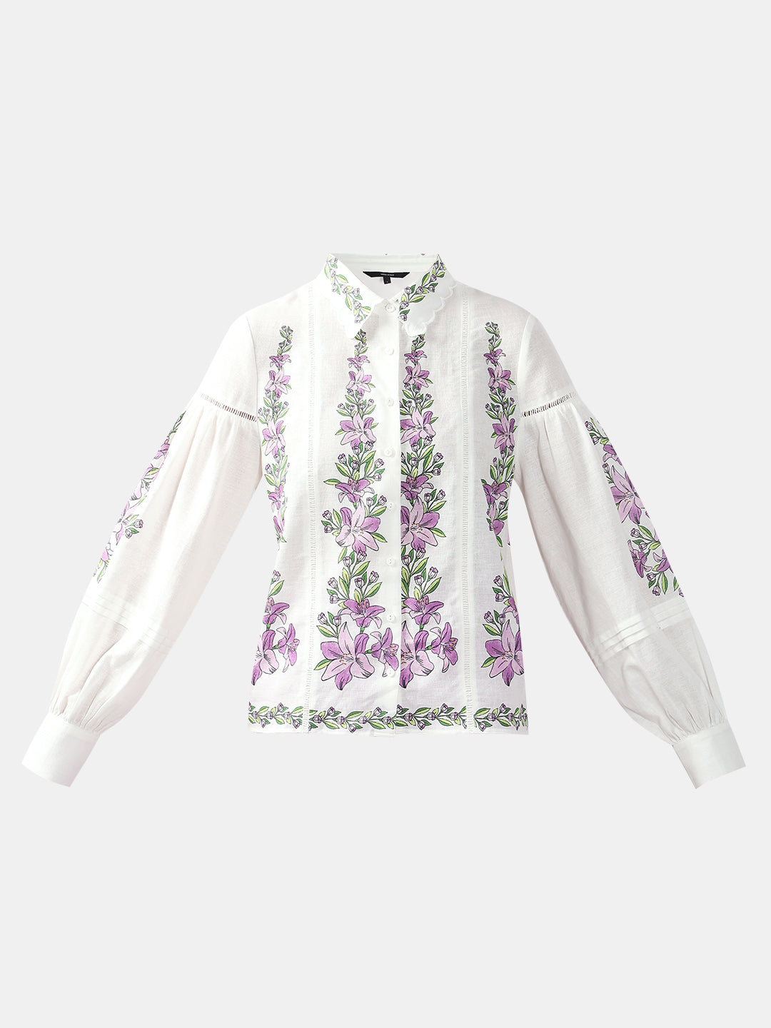 VERO MODA White Floral Print Cotton Shirt