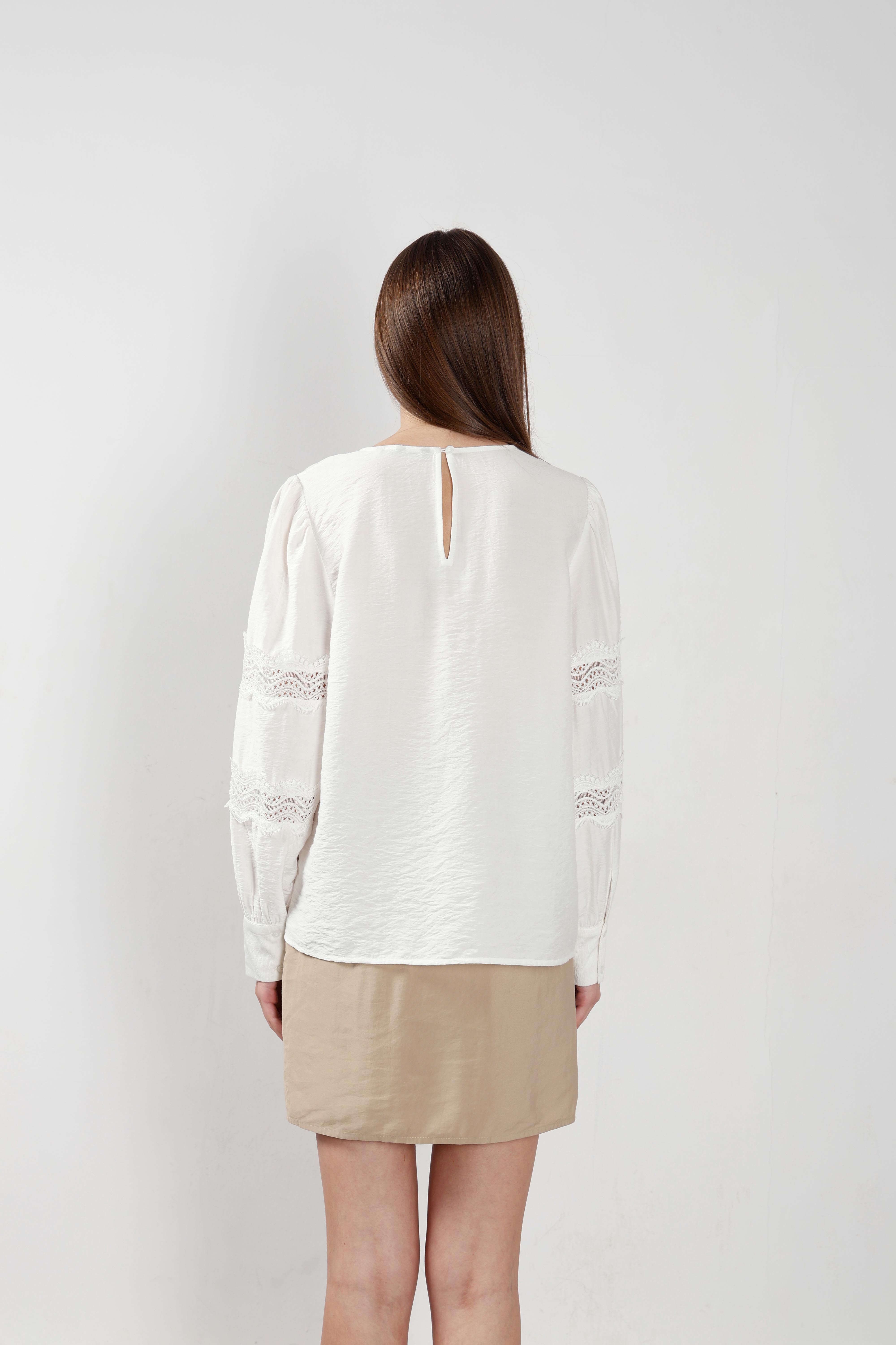 Vero Moda White Puff Sleeves Top
