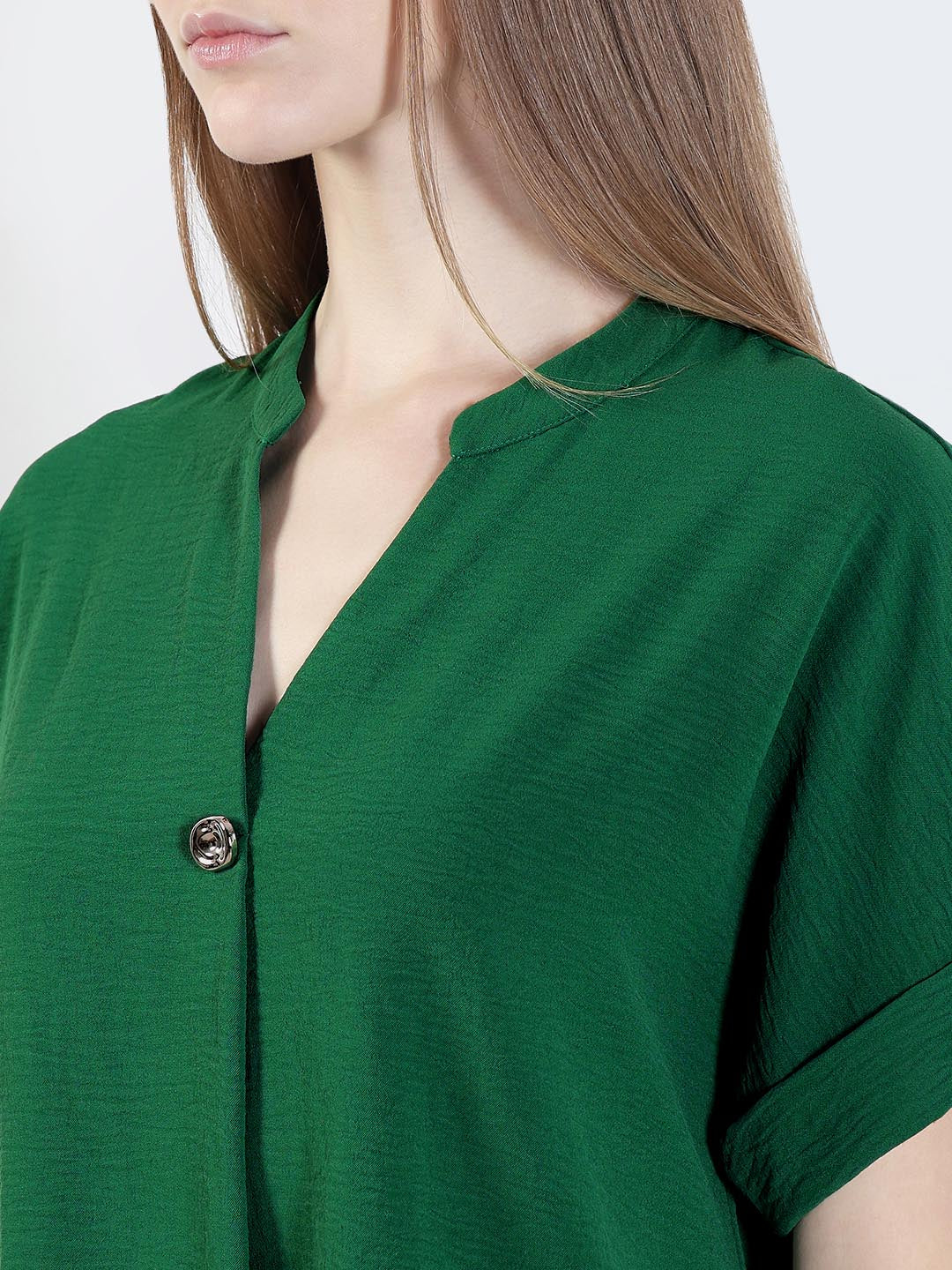 Green Short Sleeves Top