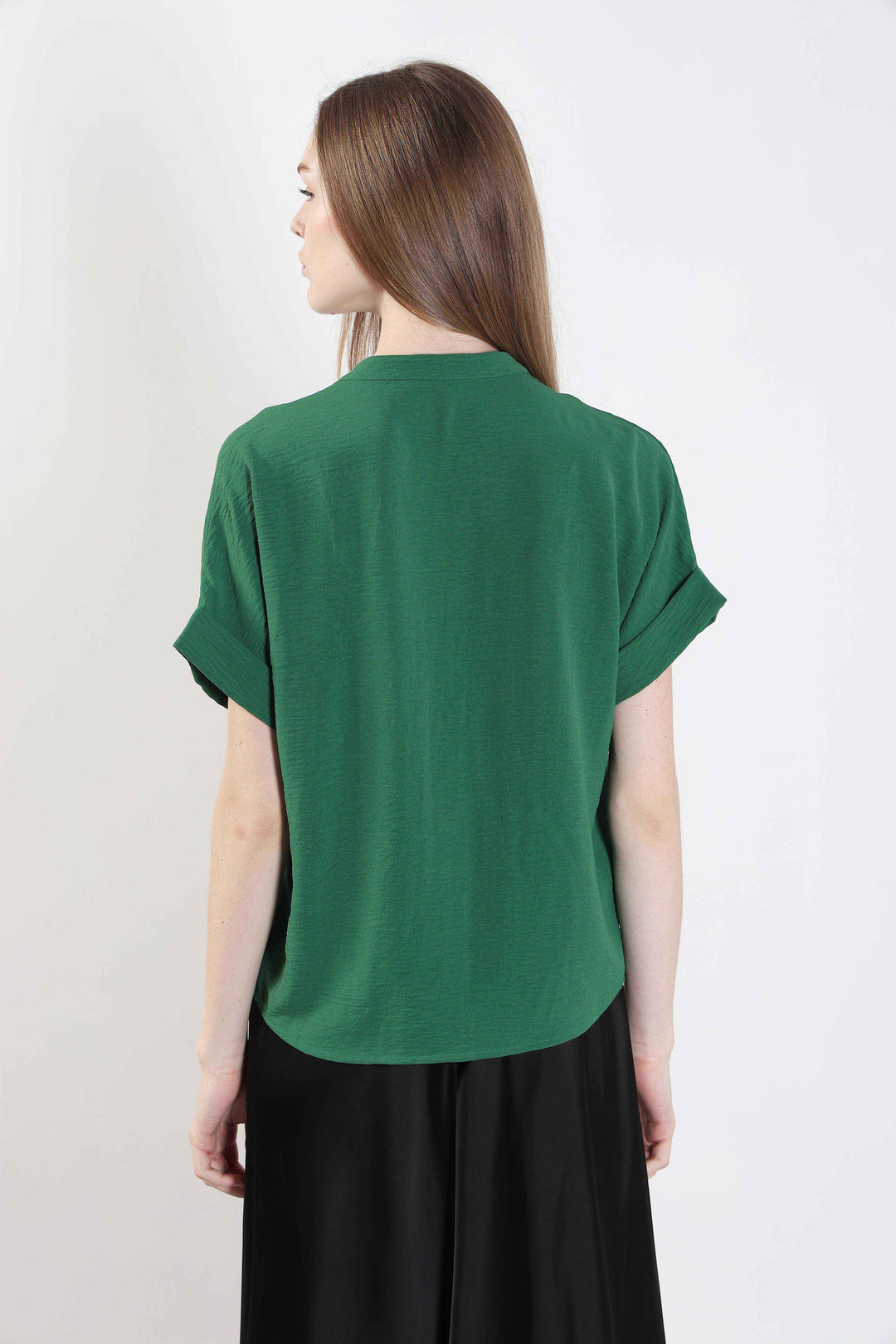 Green Short Sleeves Top