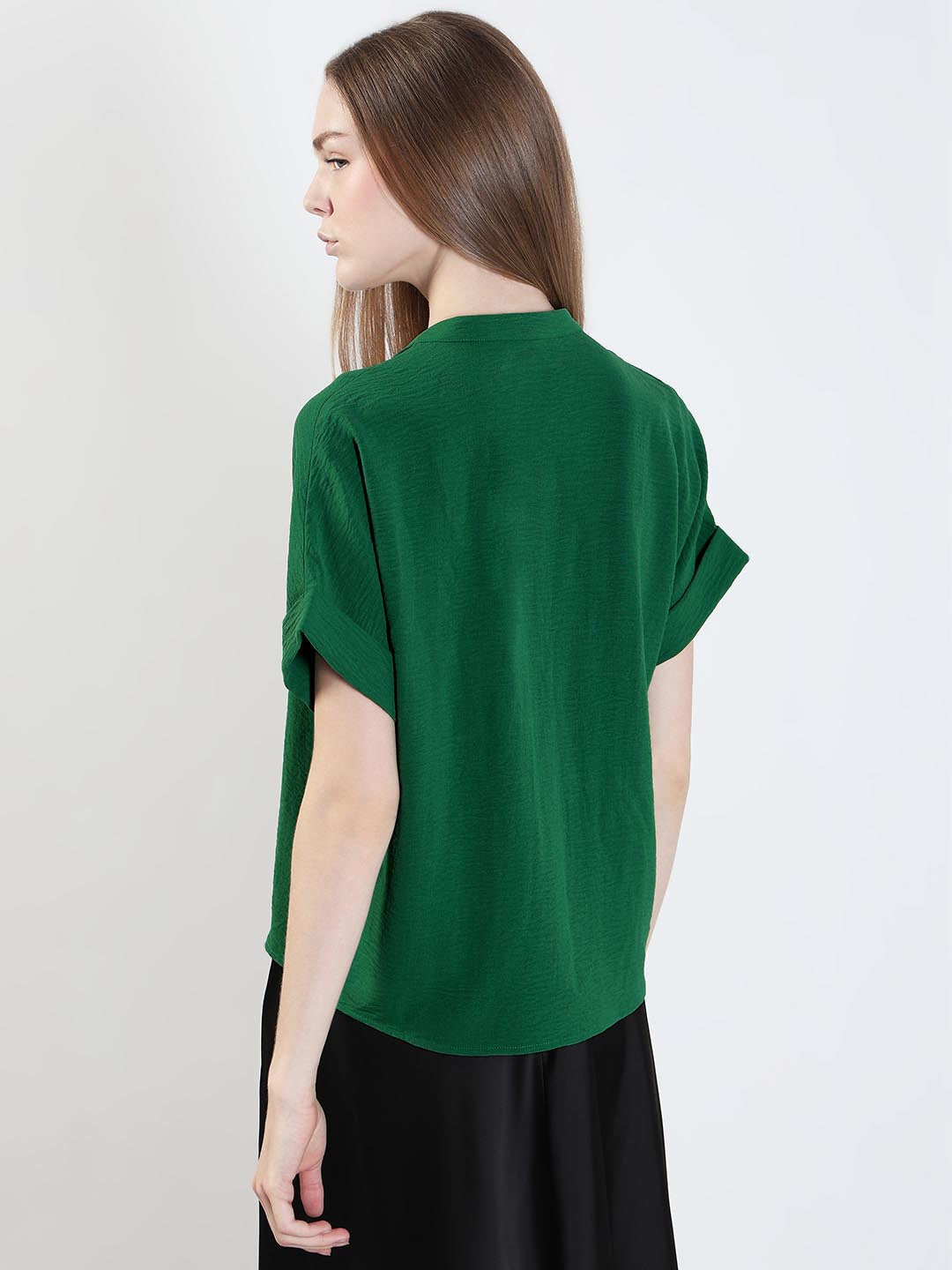 Green Short Sleeves Top