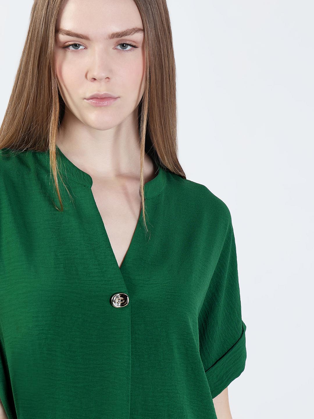 Green Short Sleeves Top