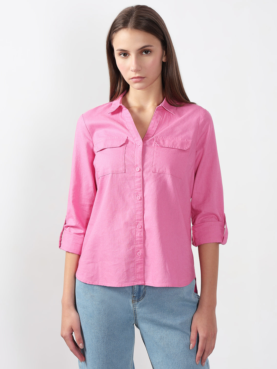 Pink Full Sleeves Shirt