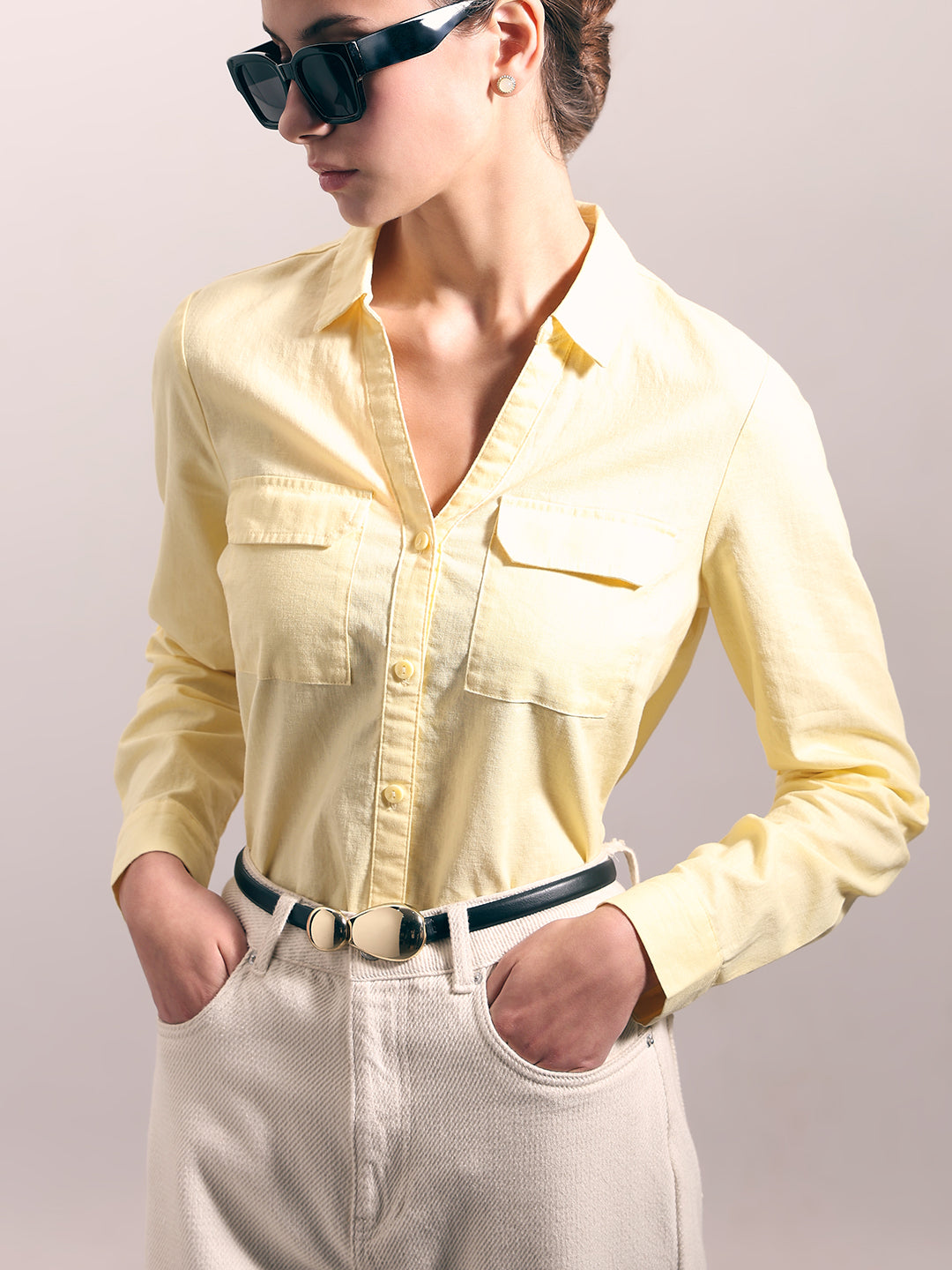 Yellow Full Sleeves Shirt