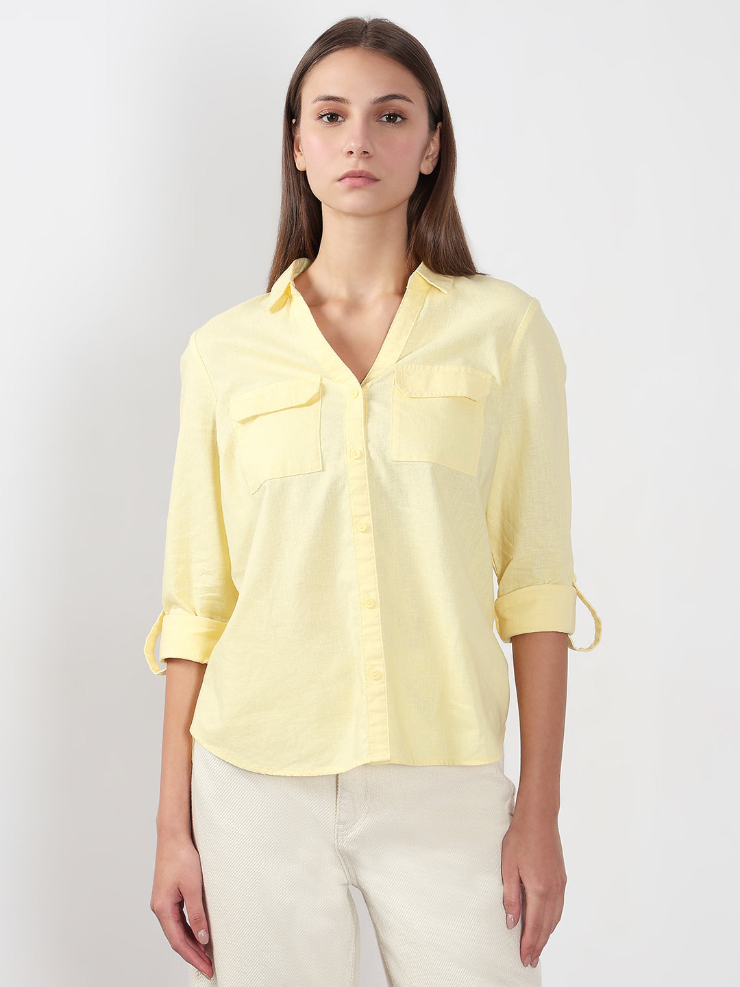 Yellow Full Sleeves Shirt