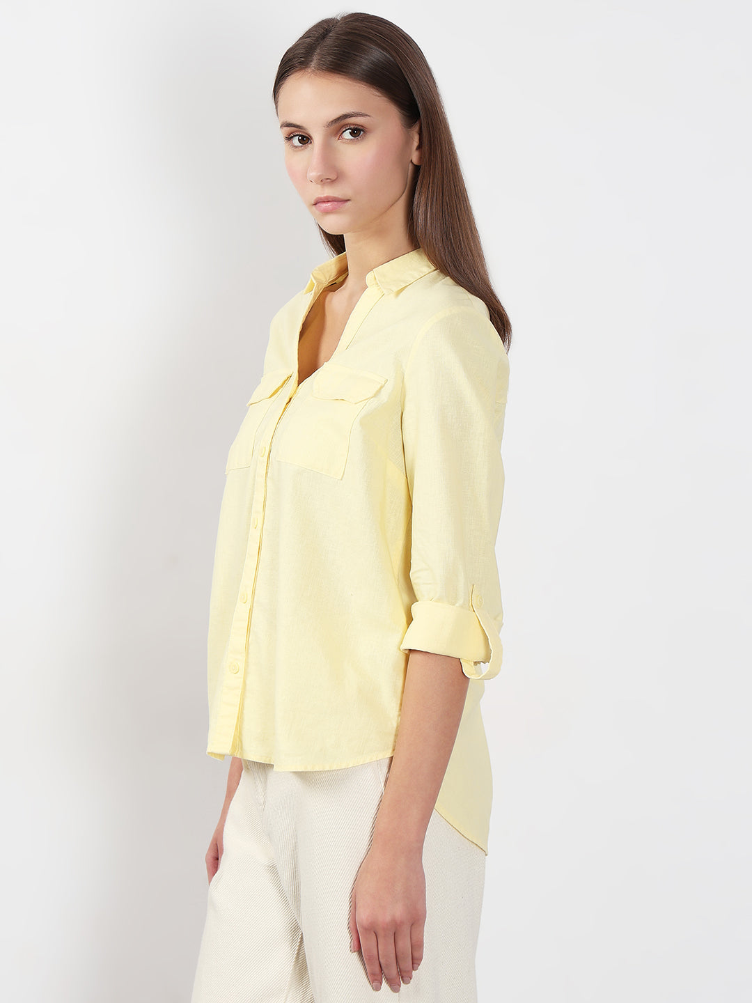 Yellow Full Sleeves Shirt