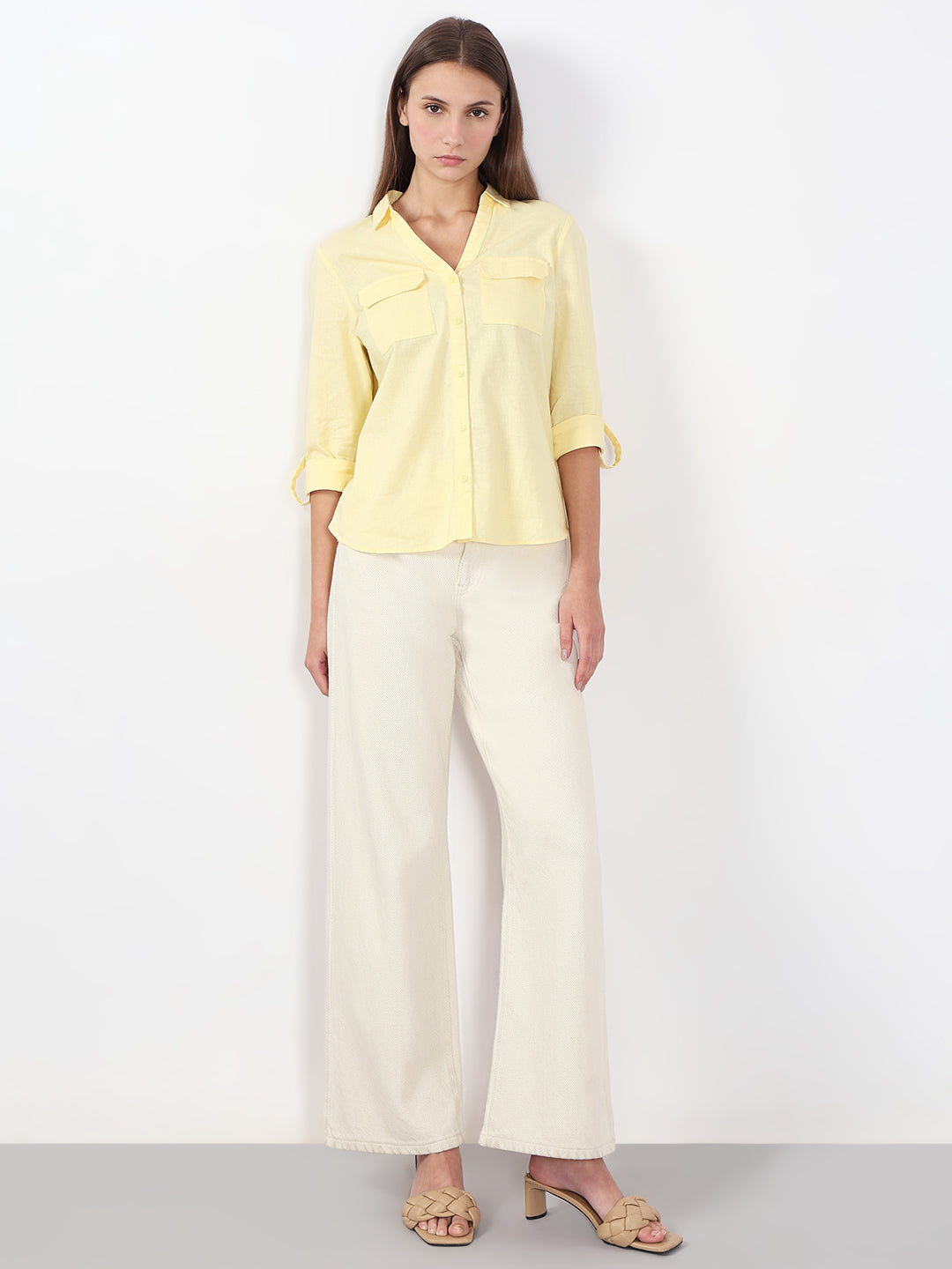 Yellow Full Sleeves Shirt