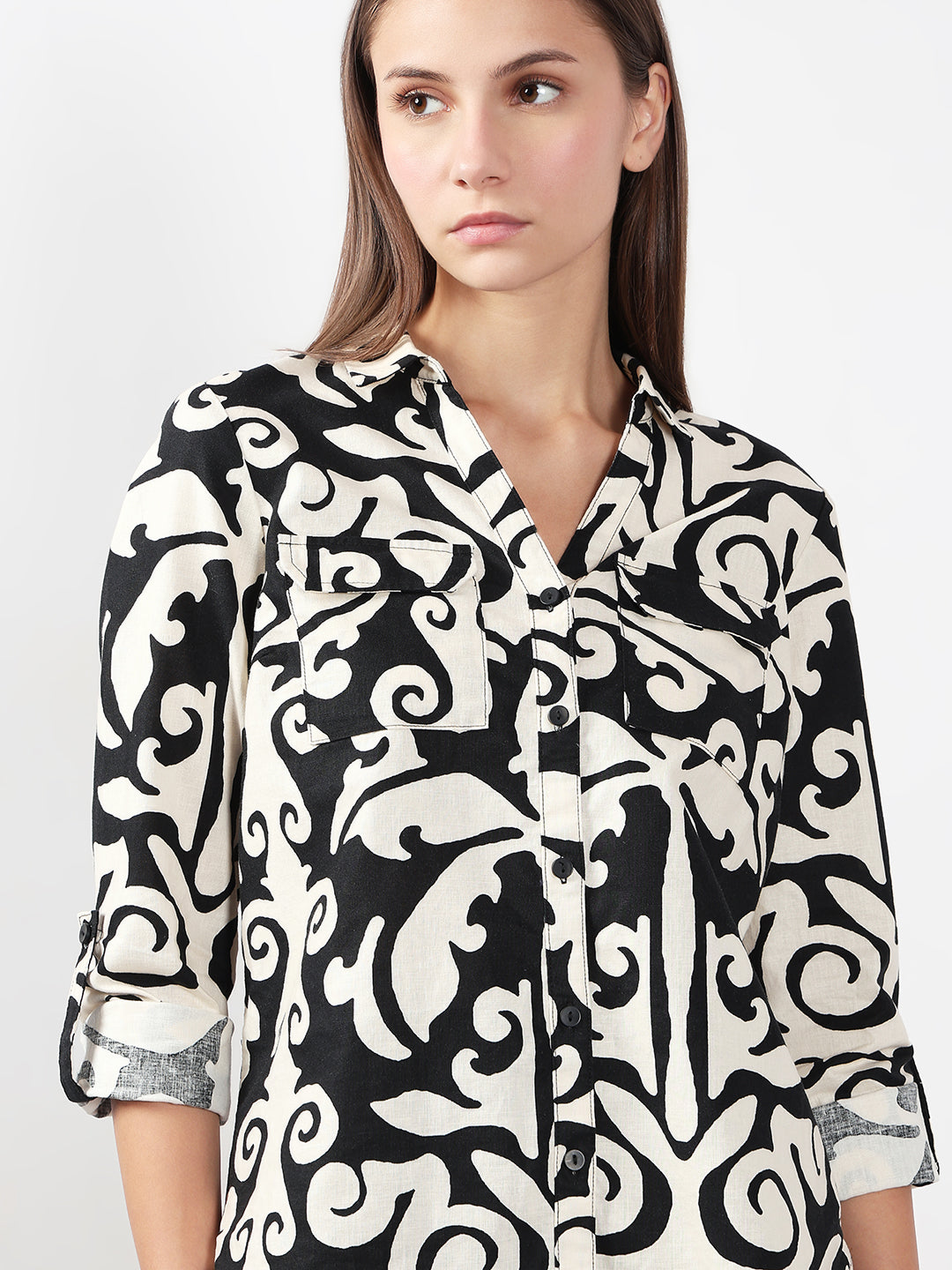VERO MODA Black & White Printed Shirt