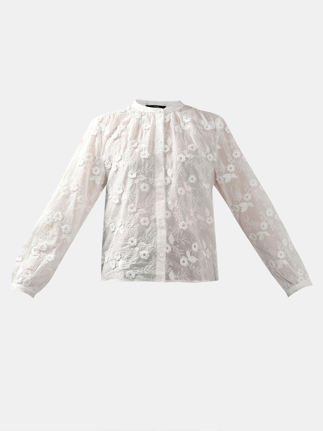 Vero Moda White 3D Embroidery Shirt