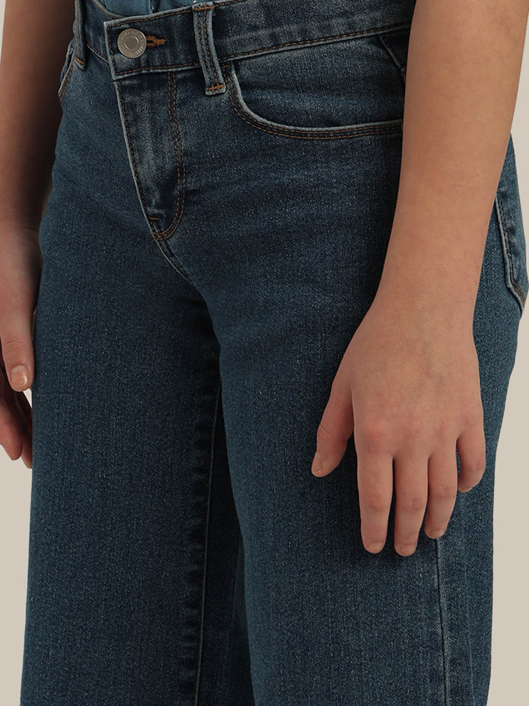 GIRLS Dark Blue Wide Leg Jeans