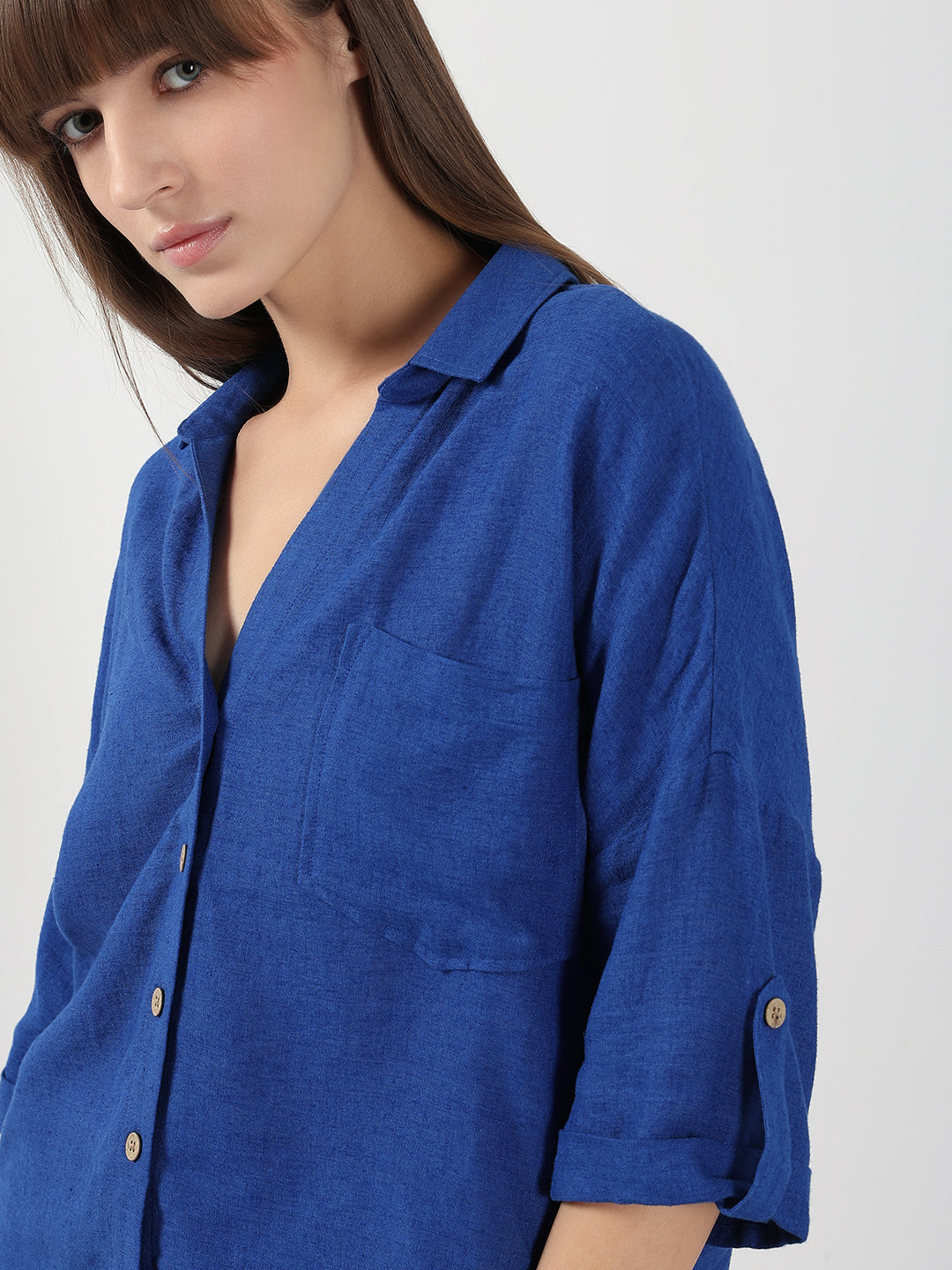 Blue Short Sleeves Shirt