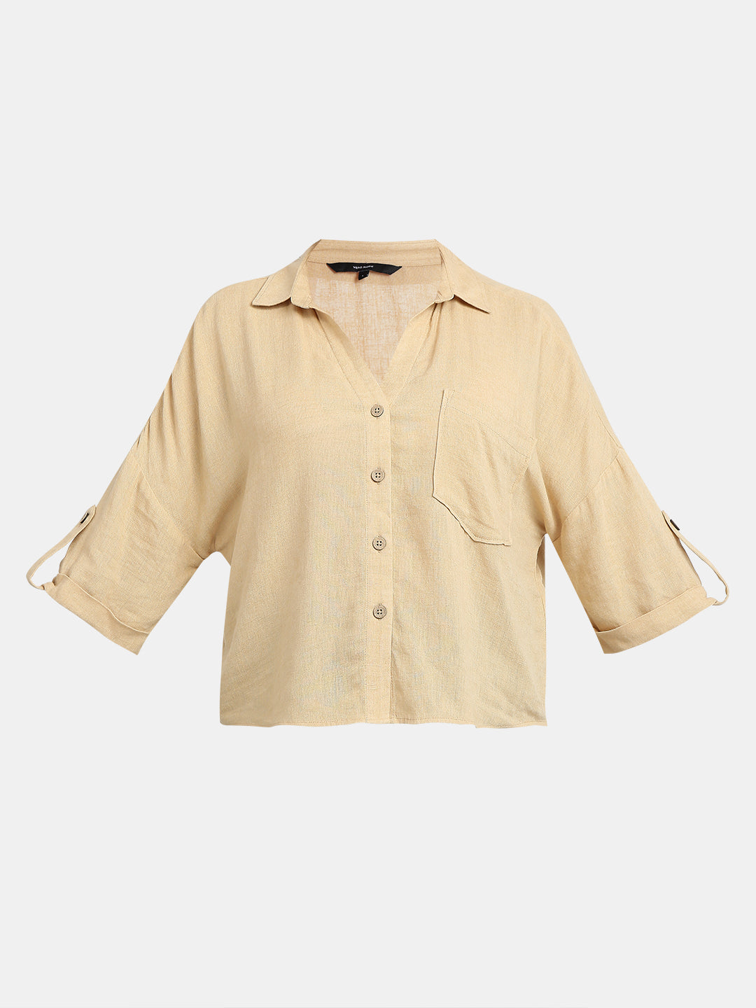 VERO MODA Beige Short Sleeves Shirt