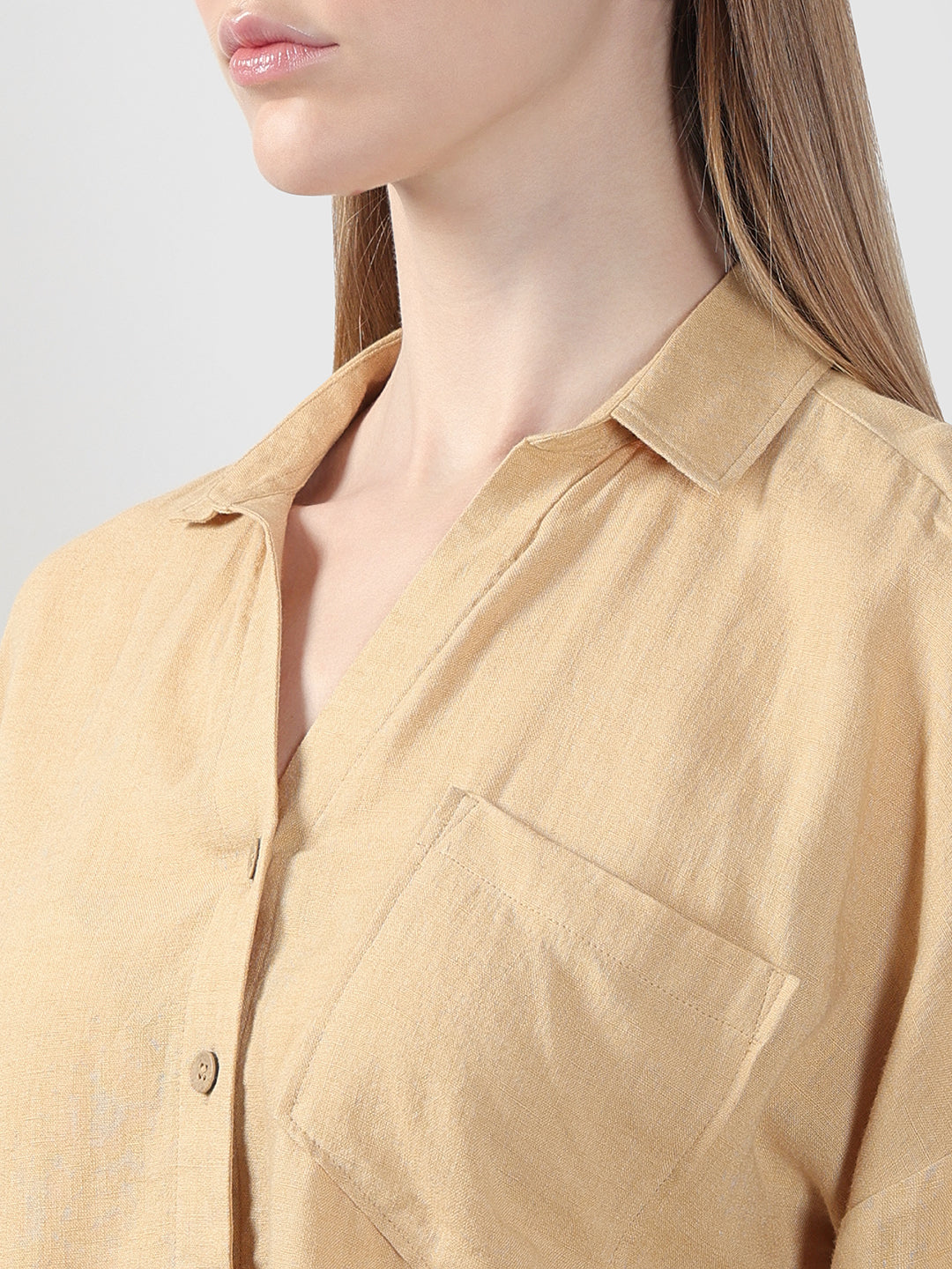 VERO MODA Beige Short Sleeves Shirt