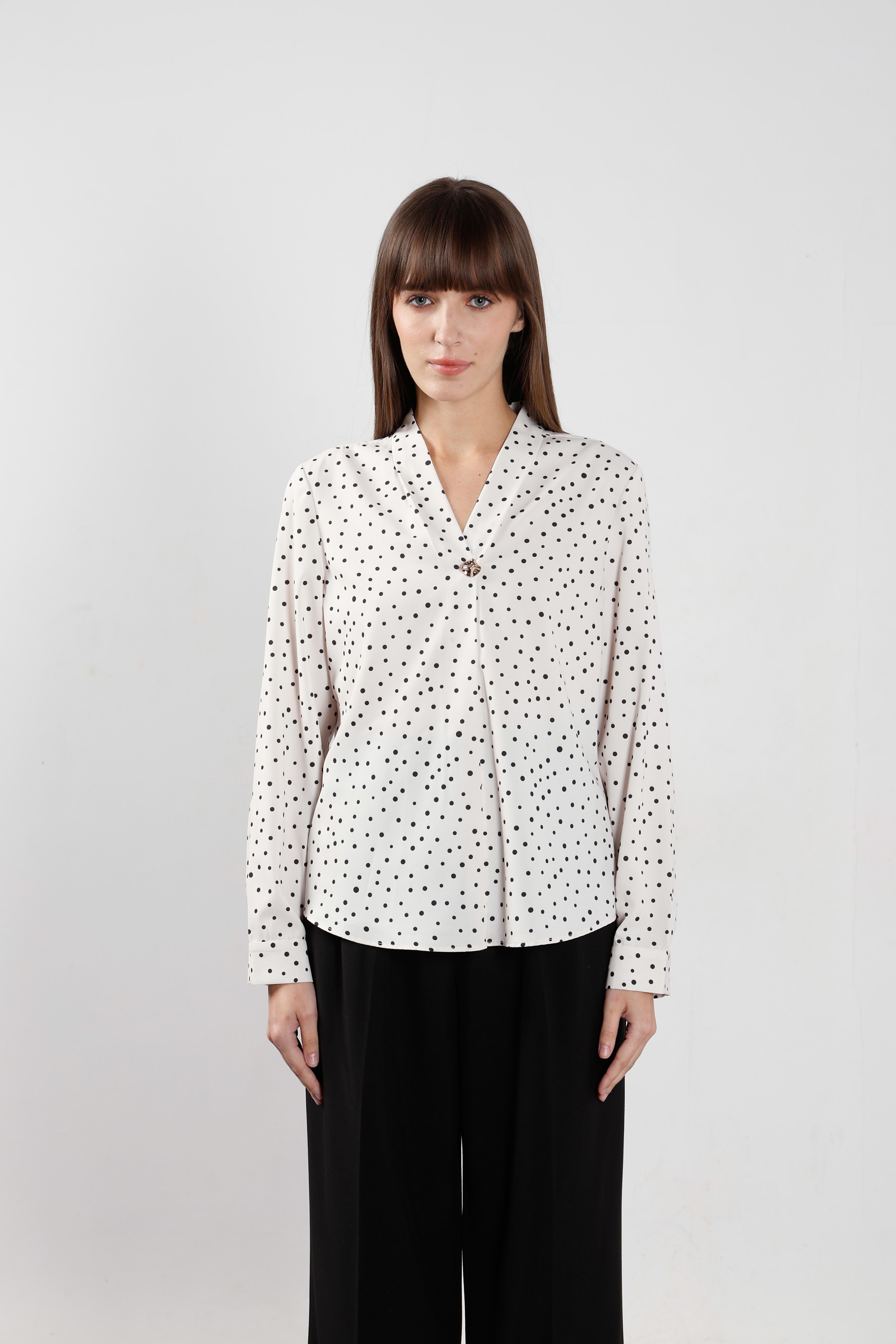 トップス room306 Random Dot Volume Tops Buy Tokyo Talkies Women's Polka Dotted Top | Black - L Online