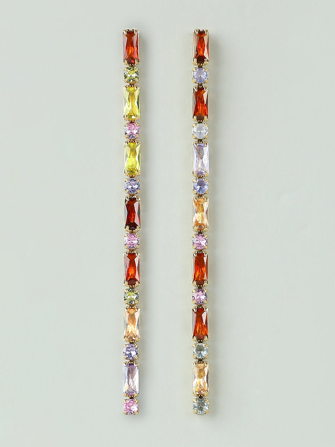 Long Crystal Drop Earrings