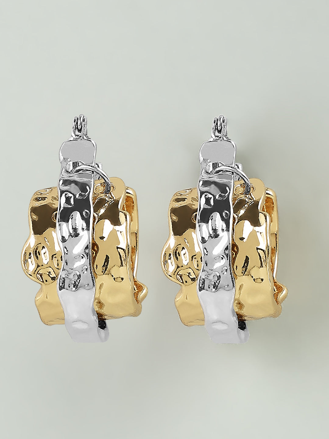 Dual Toned Hoop Earrings