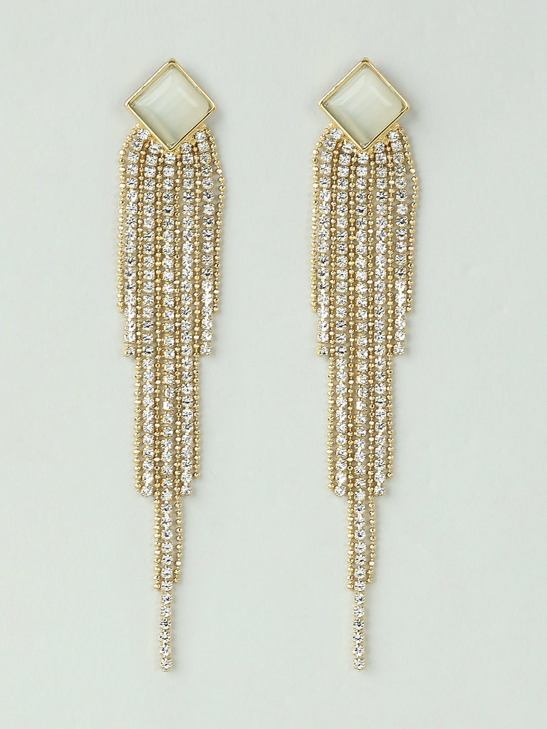 Rhinestone Detail Drop Earrings