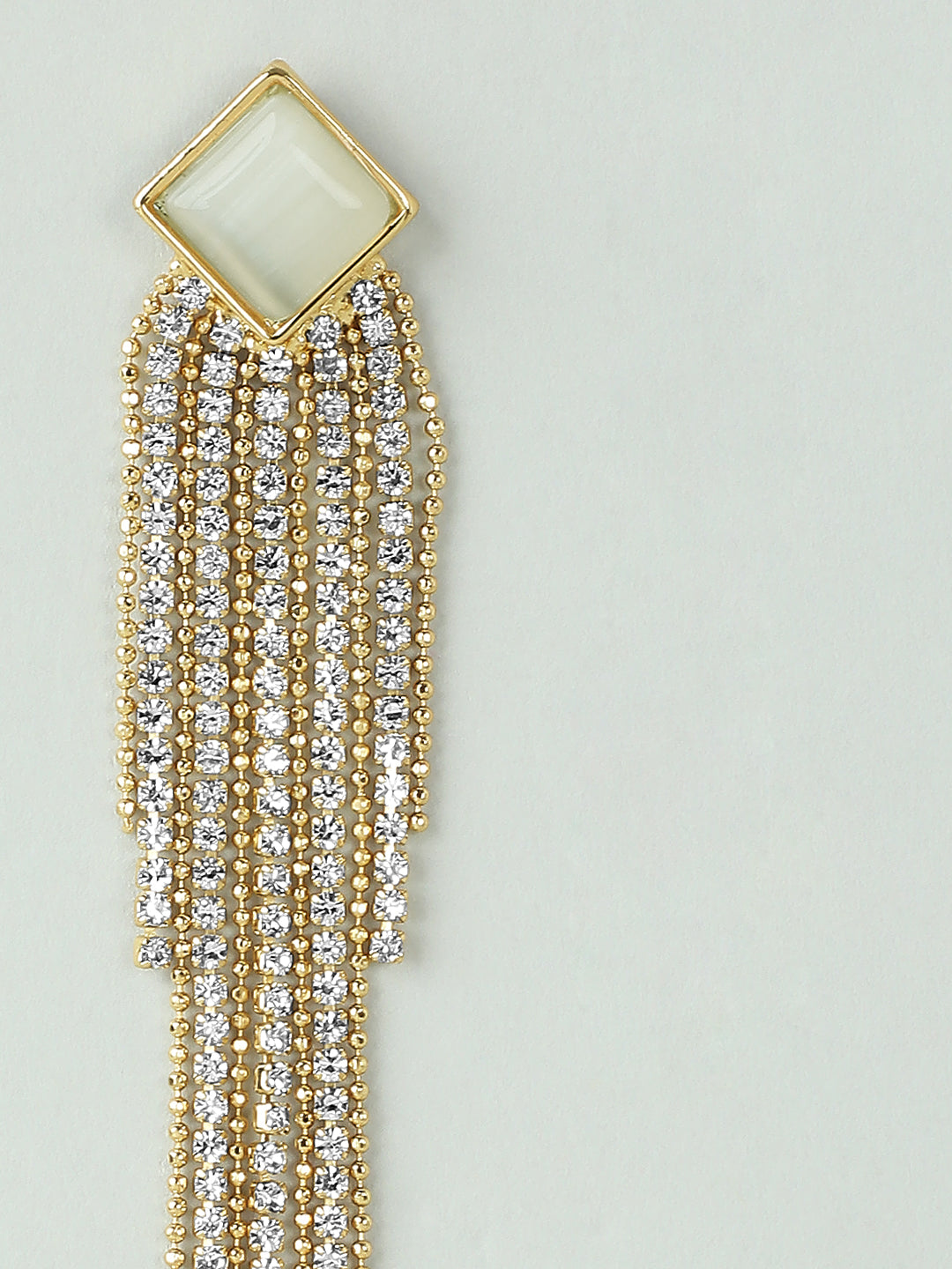 Rhinestone Detail Drop Earrings