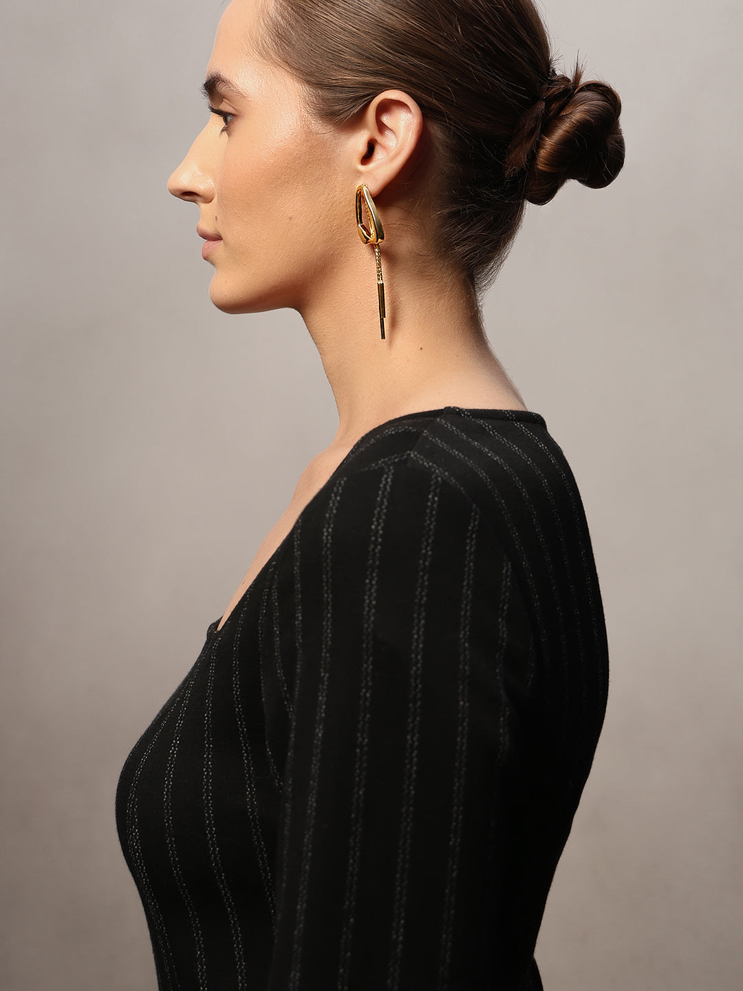 Golden Moulded Earrings