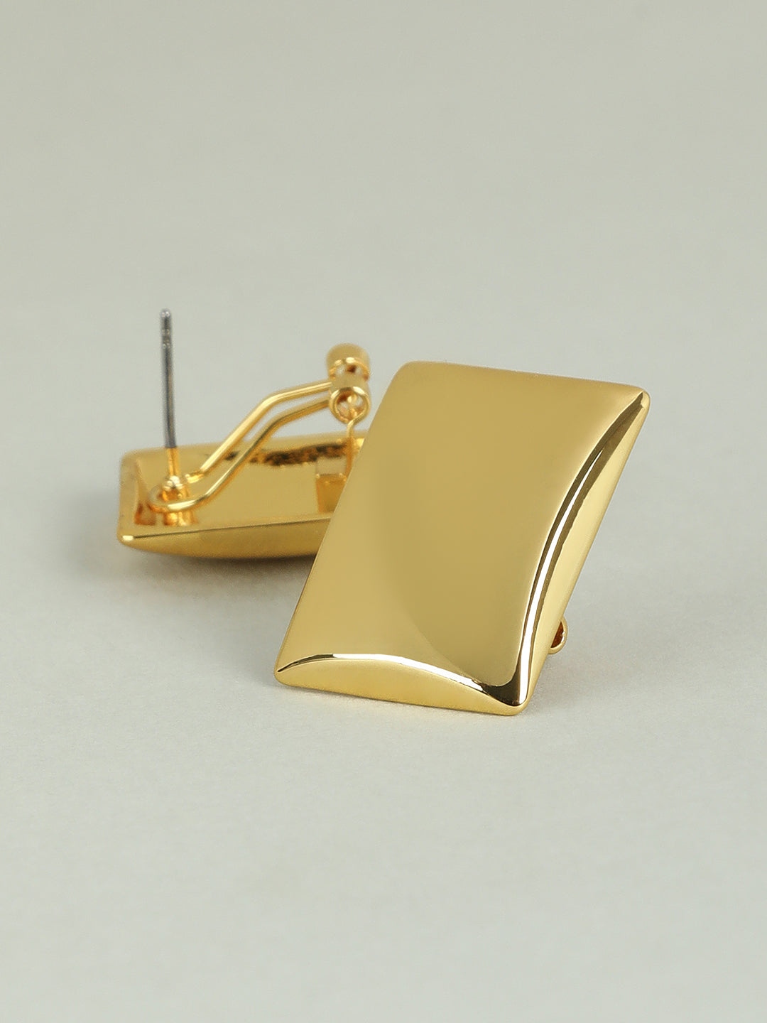 Golden Rectangular Earrings