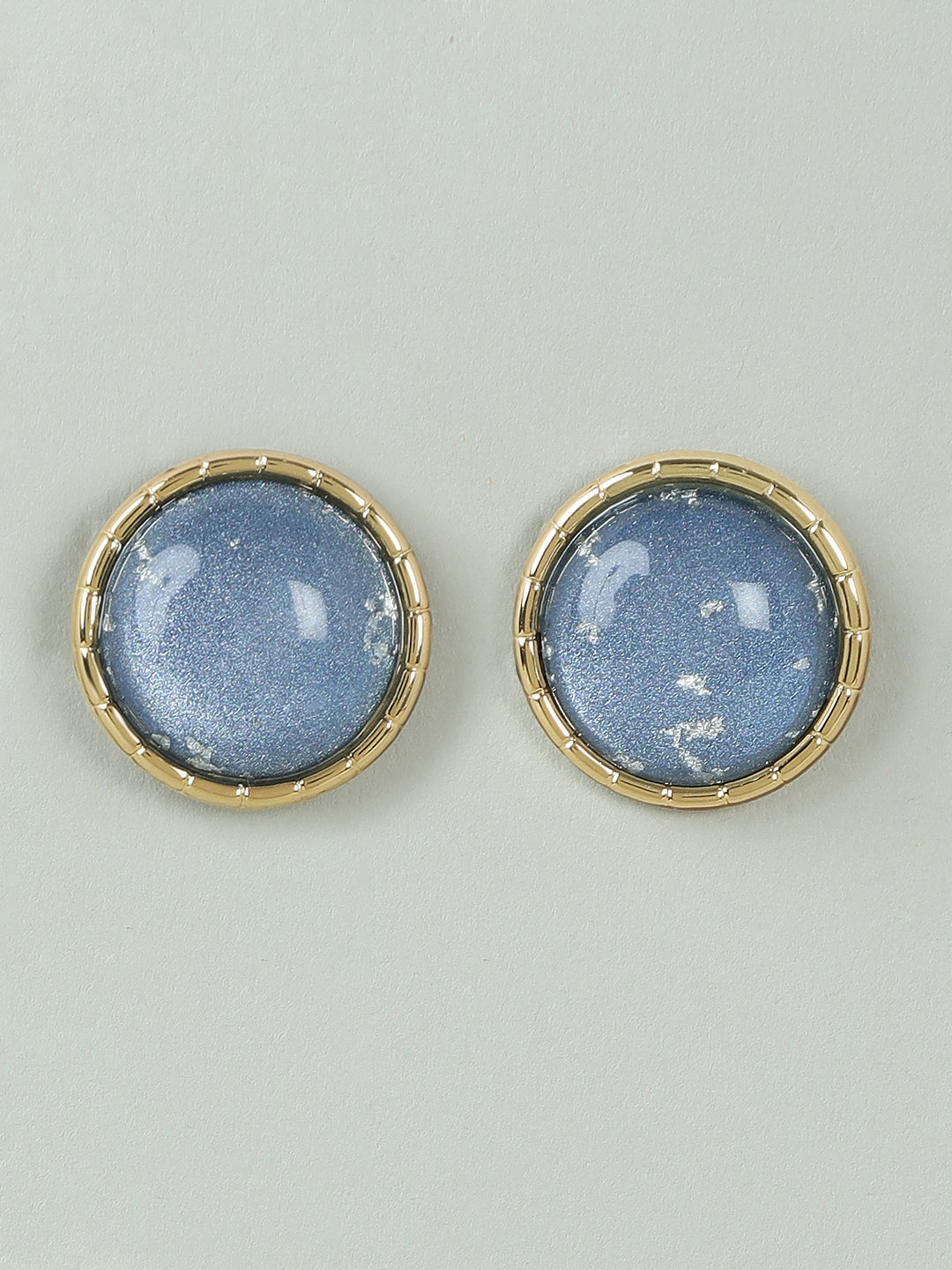 Powder Blue Round Studs