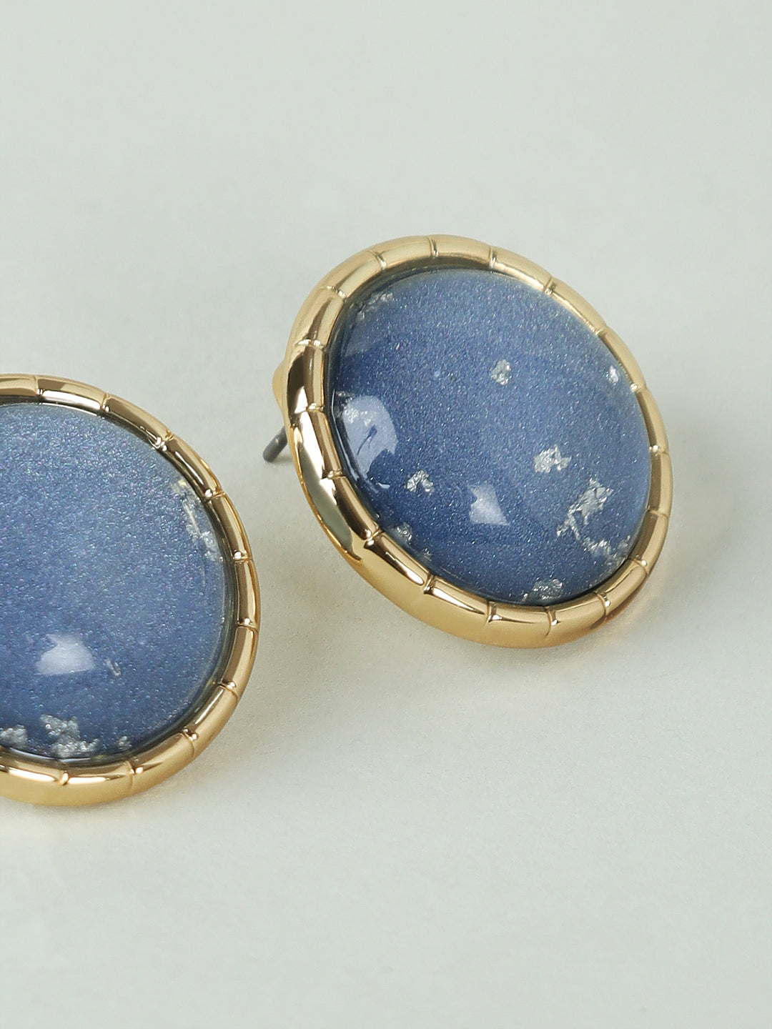 Powder Blue Round Studs