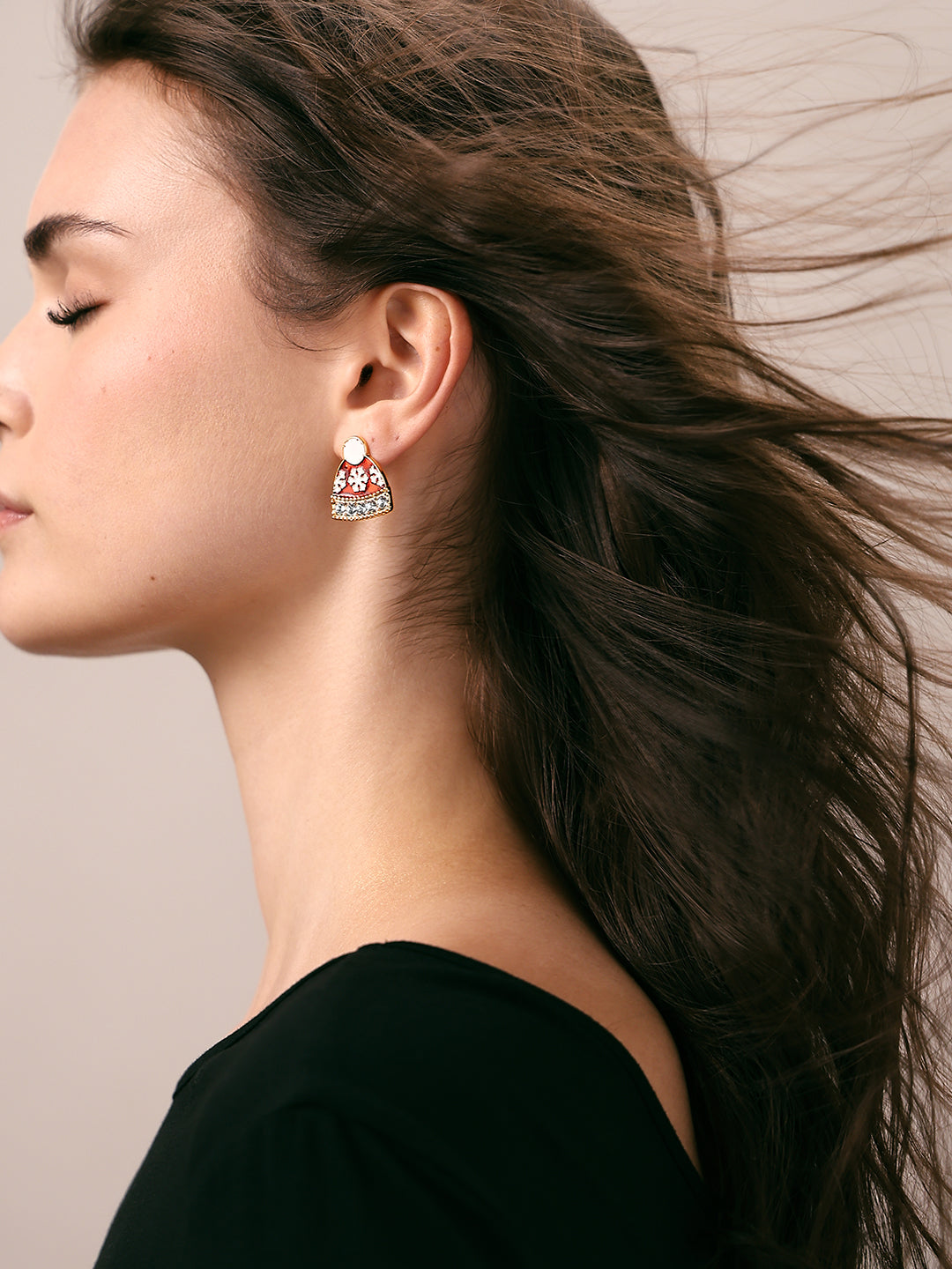 Snow Flake Multi-Coloured Earrings