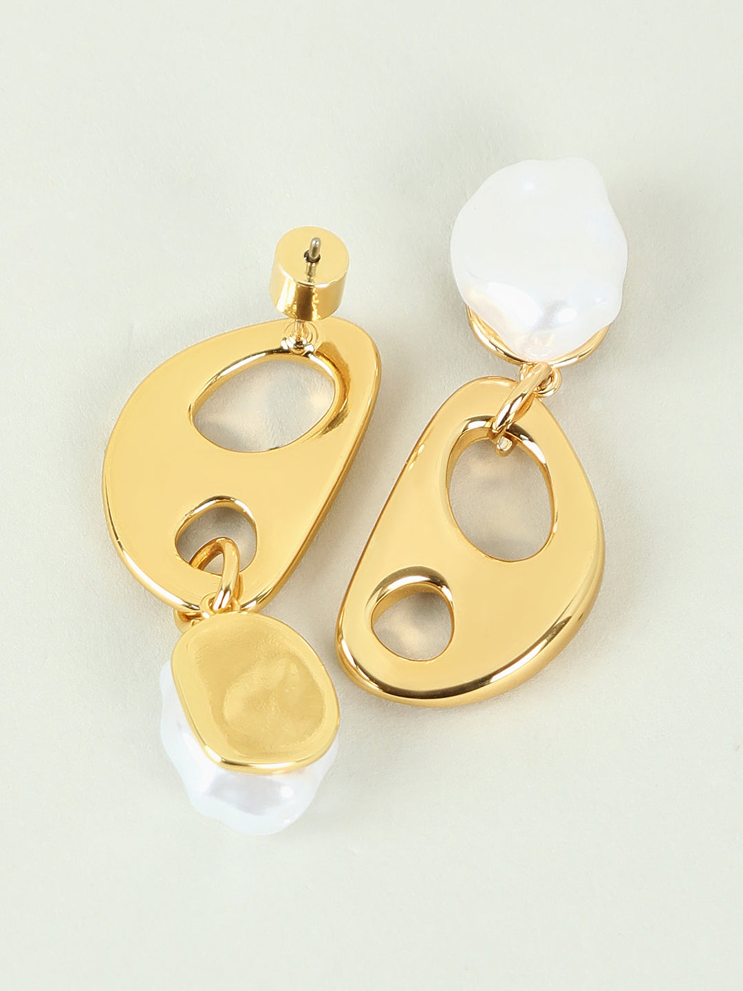 Golden Pearl Detail Earrings