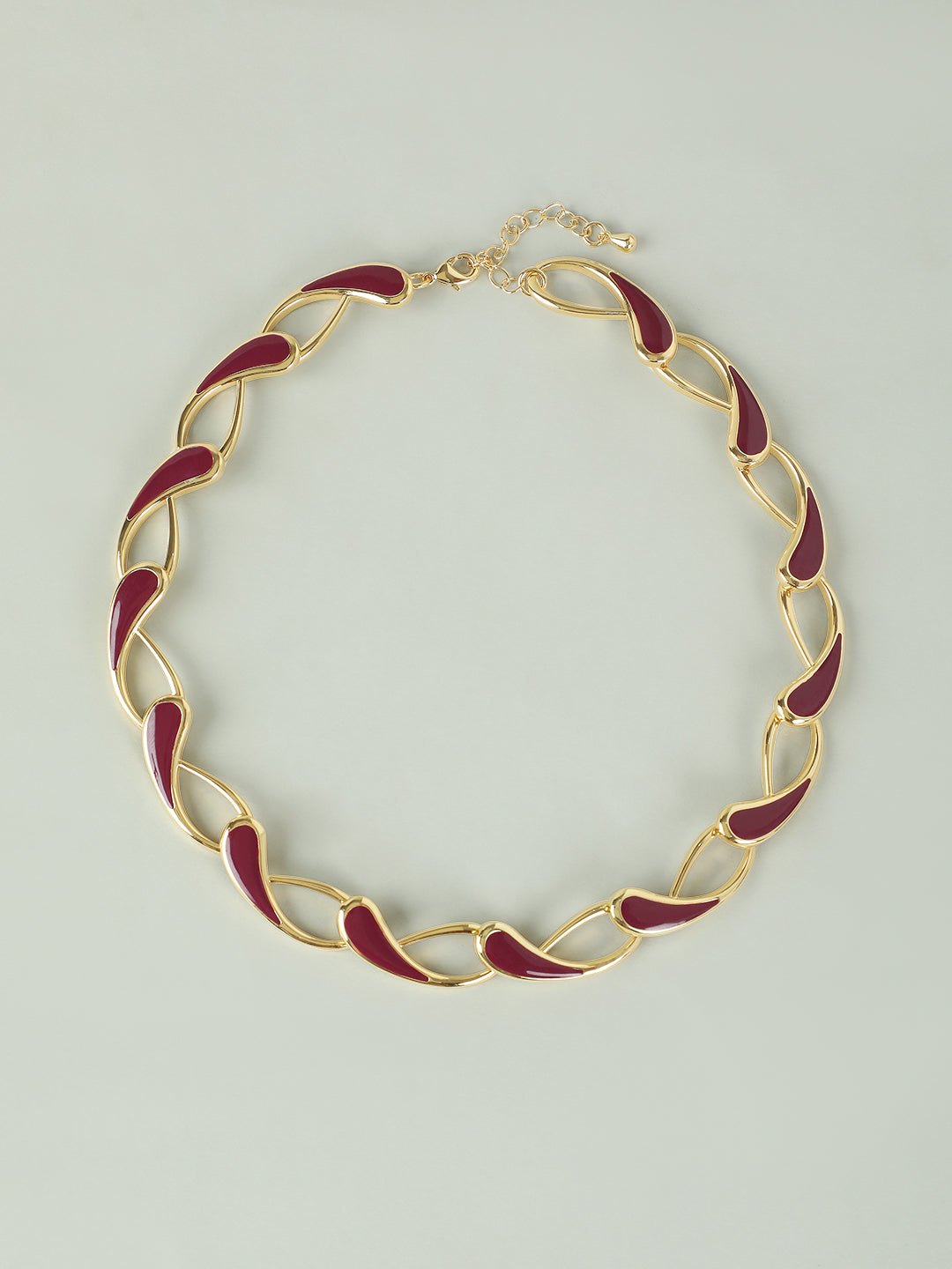 Golden & Maroon Necklace