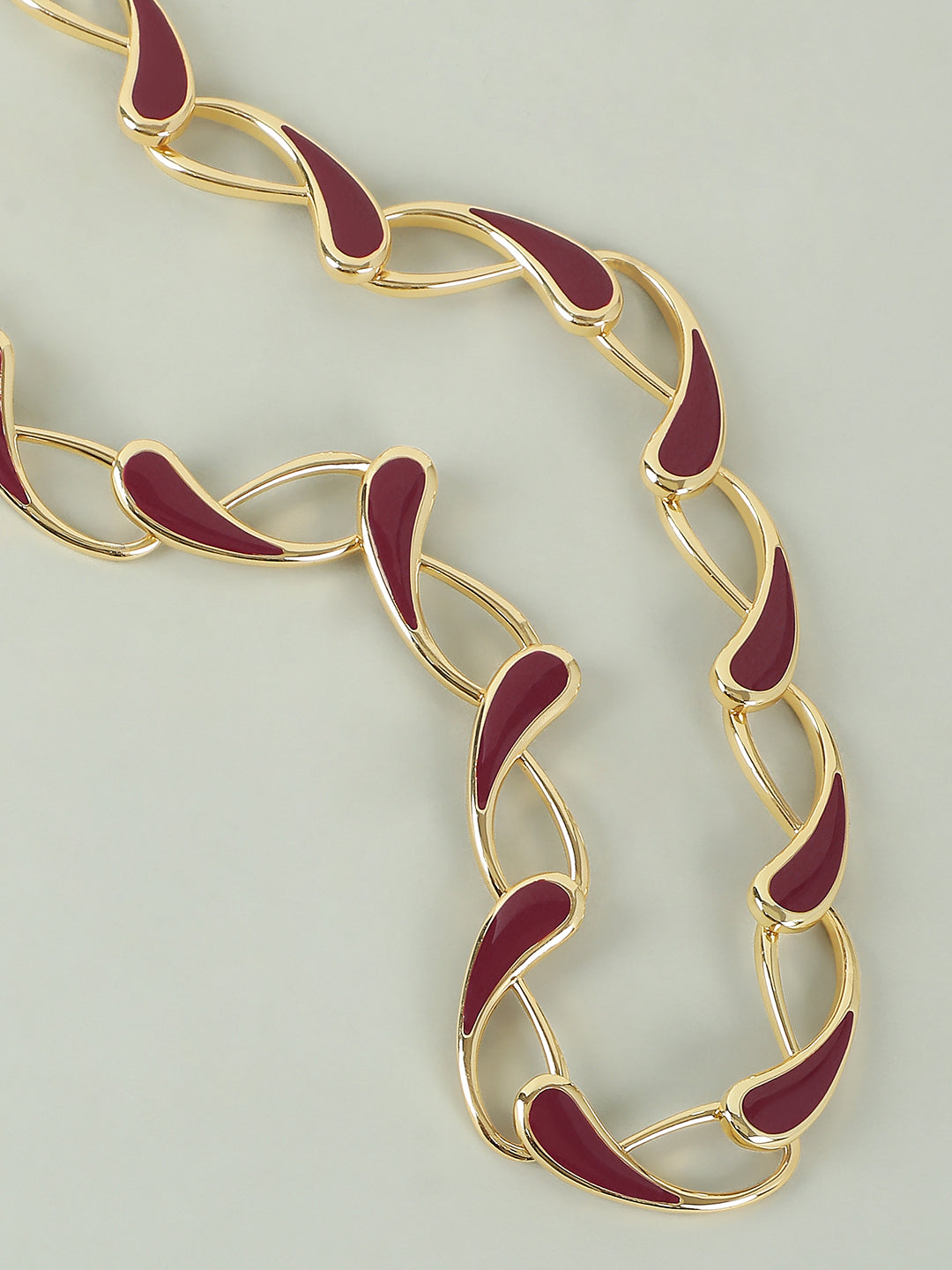 Golden & Maroon Necklace