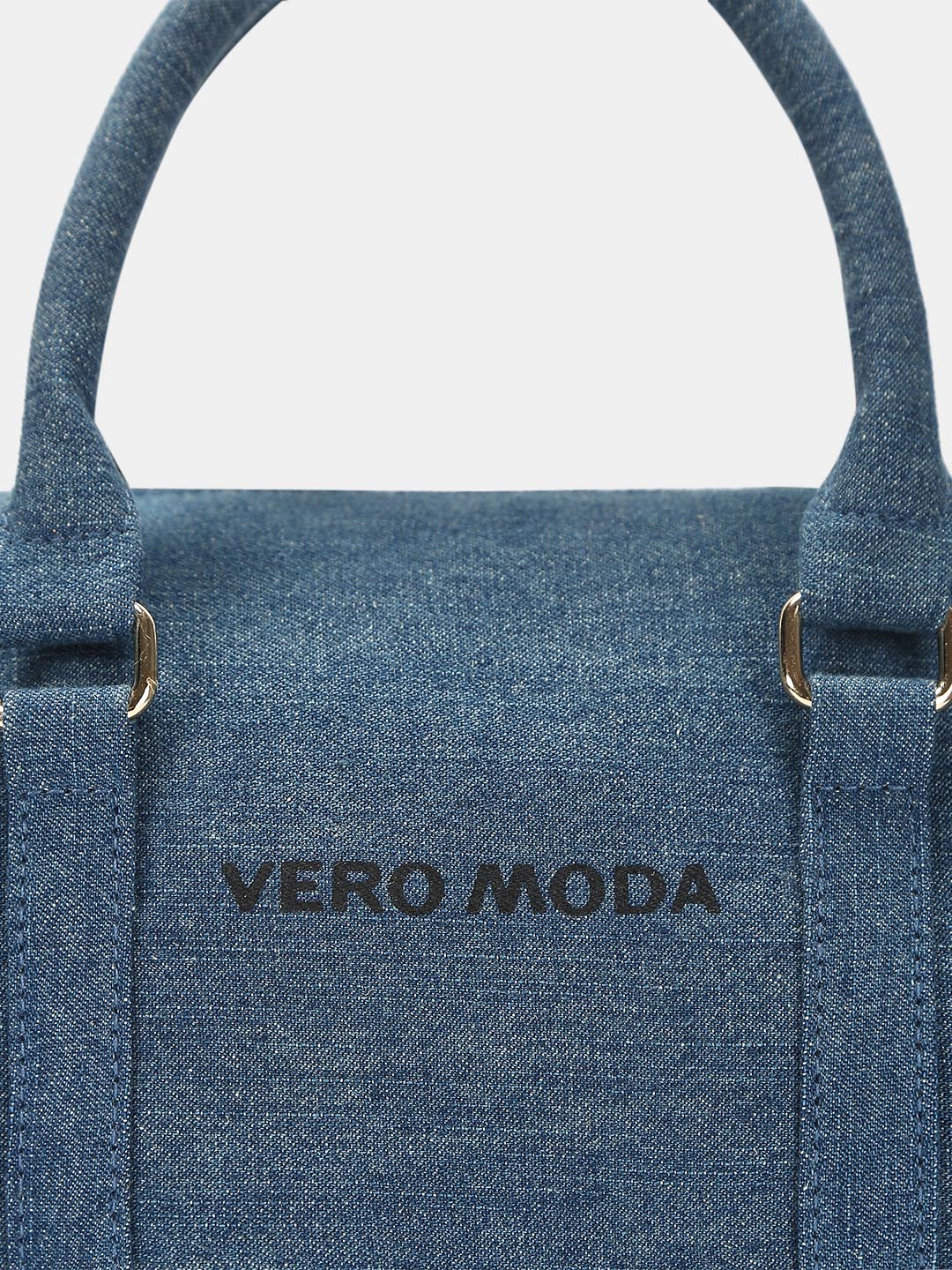 Blue Cotton Denim Bag