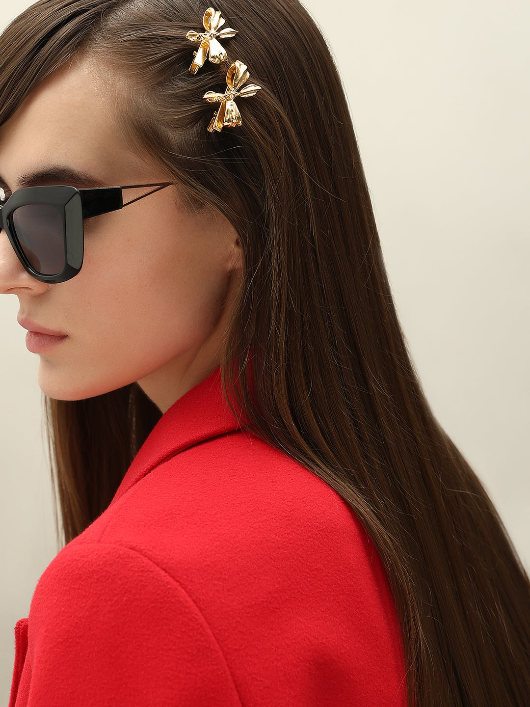 Golden Bow Shaped Hairclip