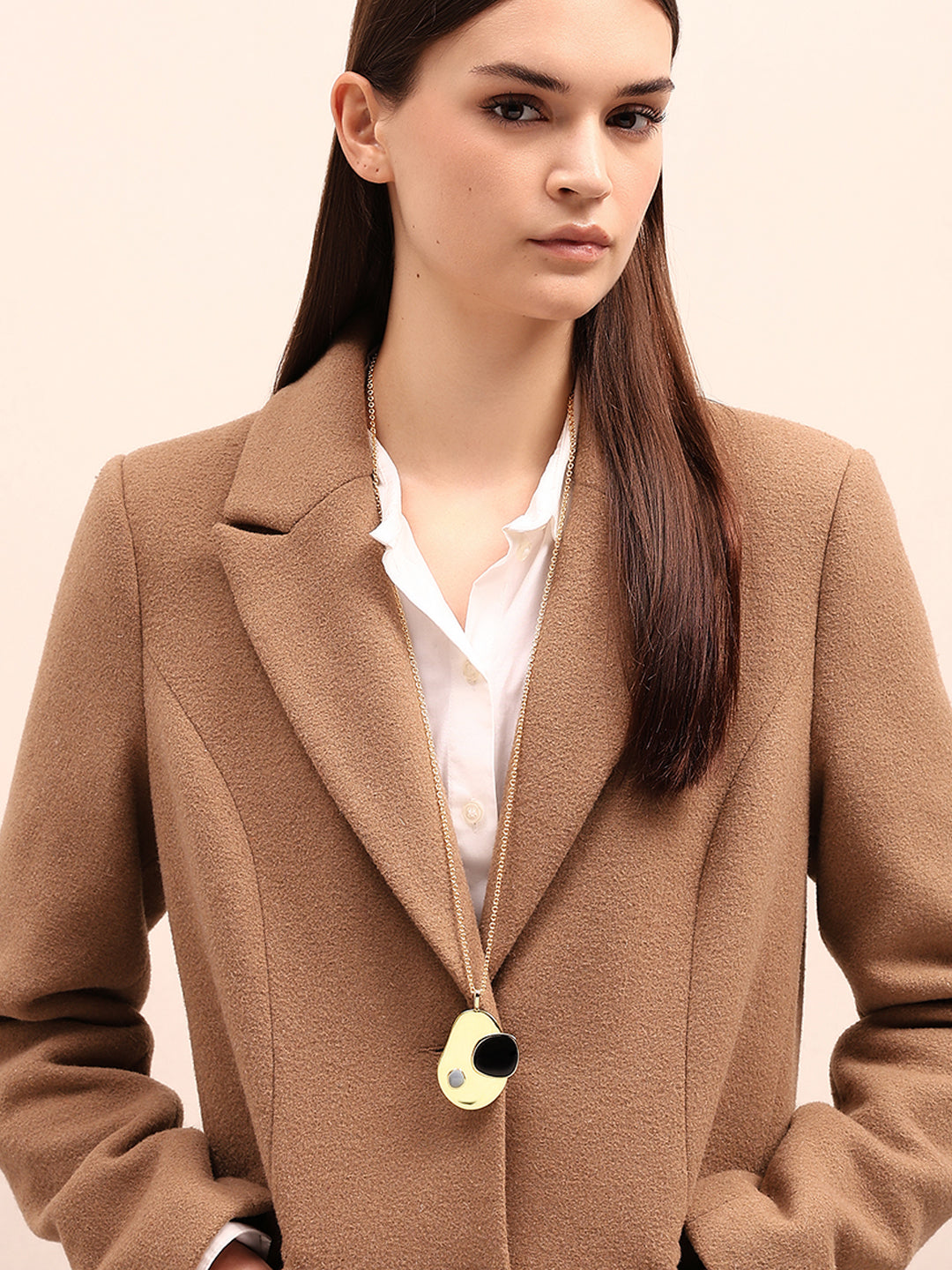 Golden & Black Pendant Necklace