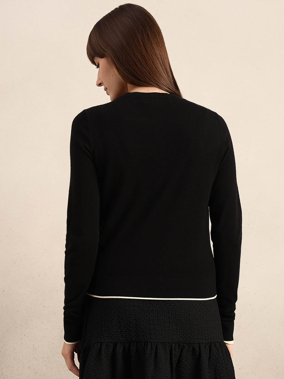 Button-Up O-Neck Cardigan