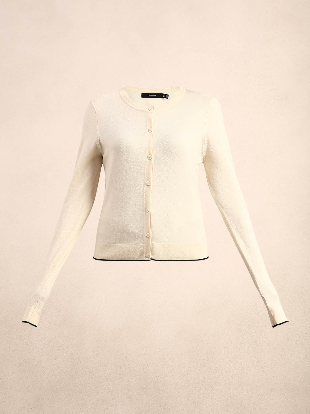 Cream Button-Up Cardigan