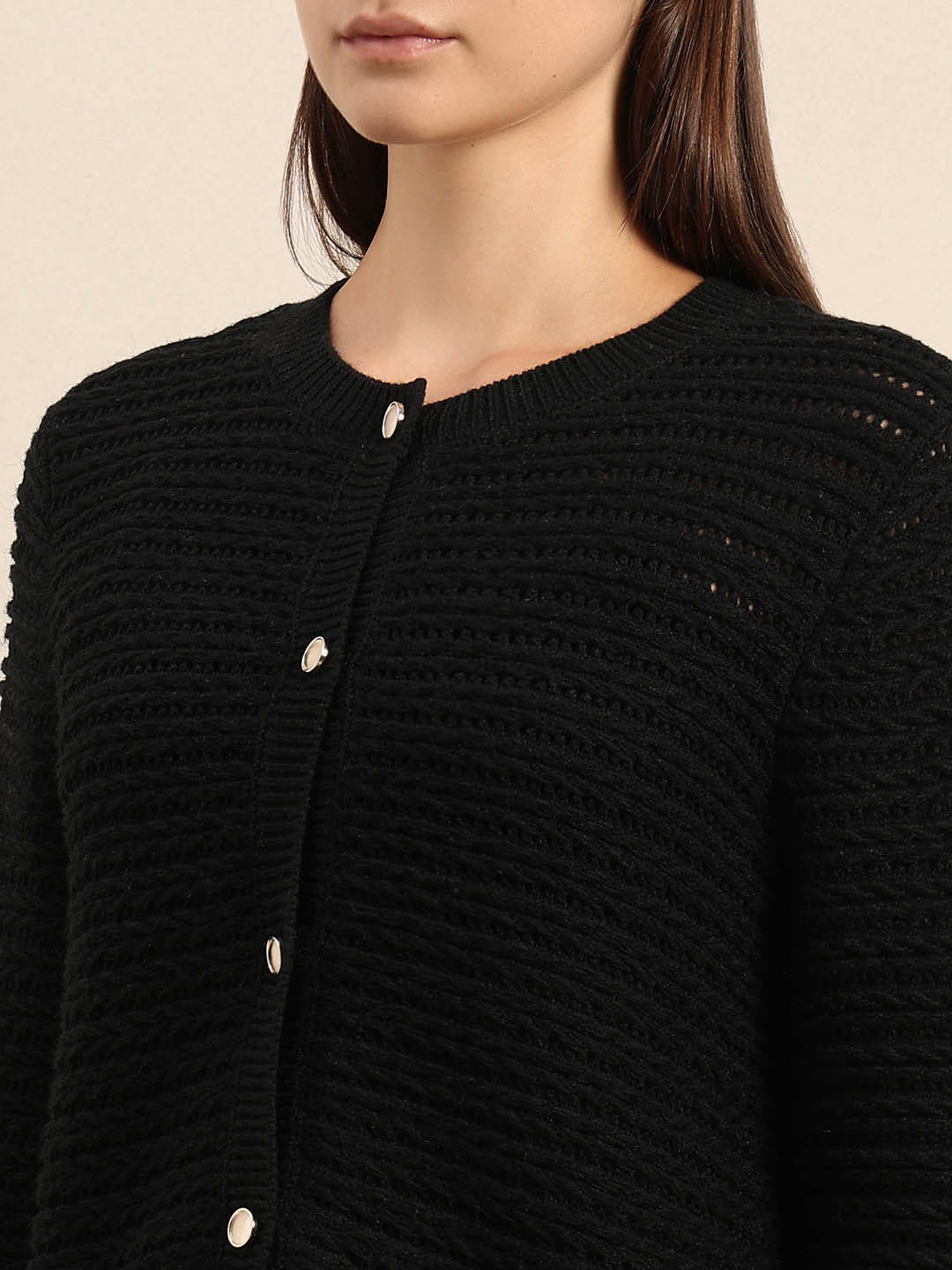 Knitted Button-Up Cardigan